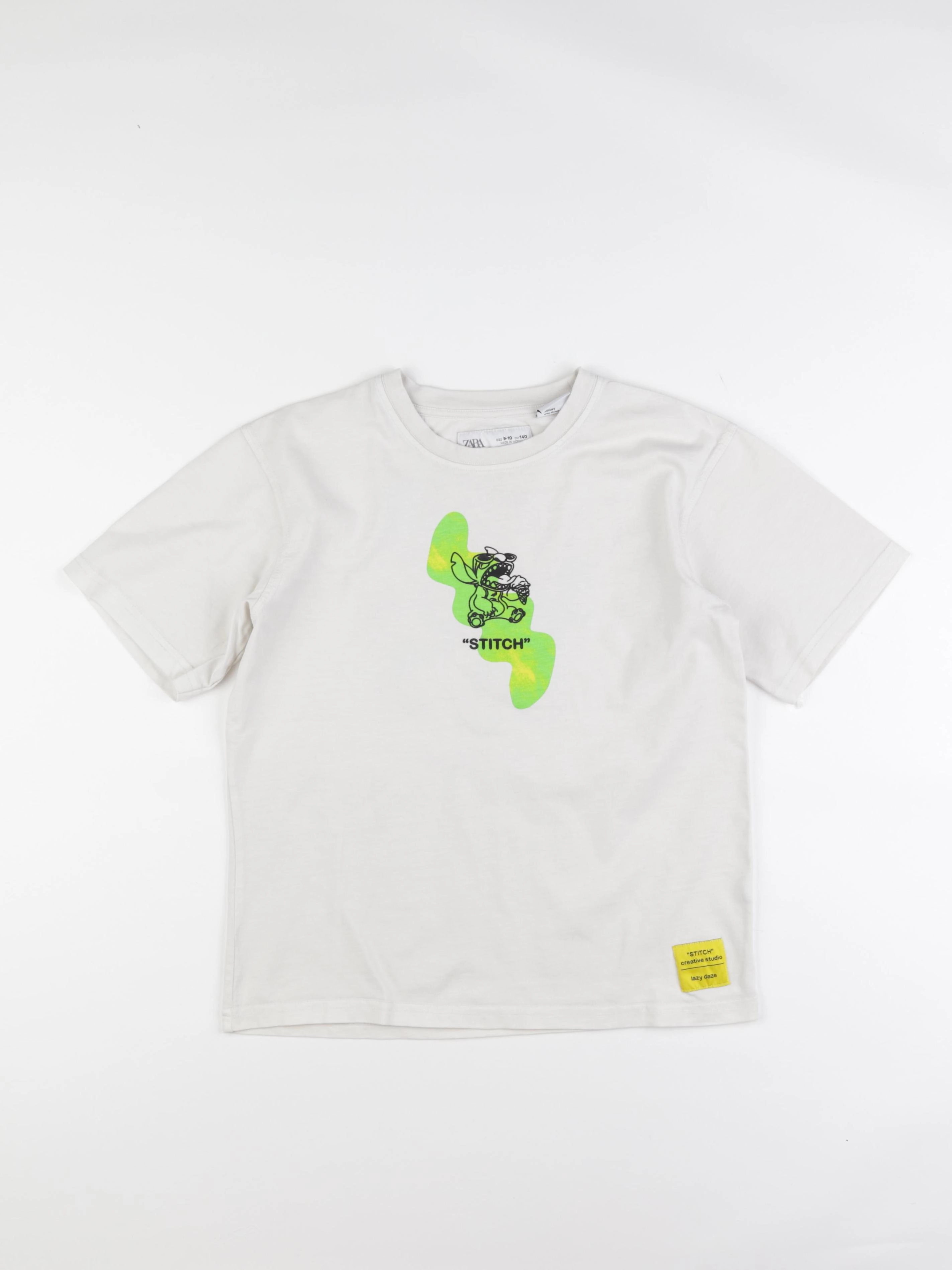 Zara - tee-shirt imprimé au dos blanc - 9/10 ans
