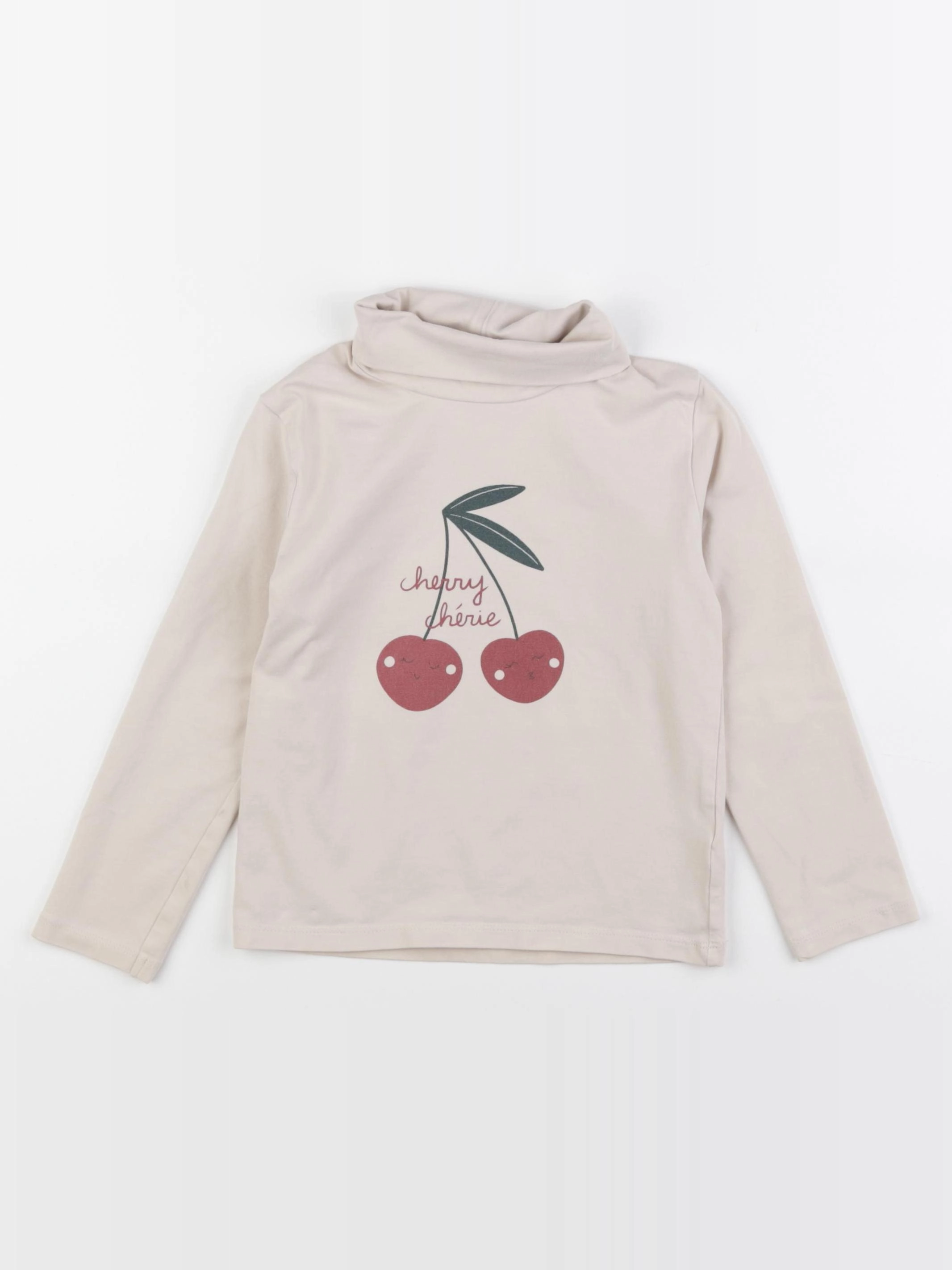 Vertbaudet - sous-pull beige - 6 ans