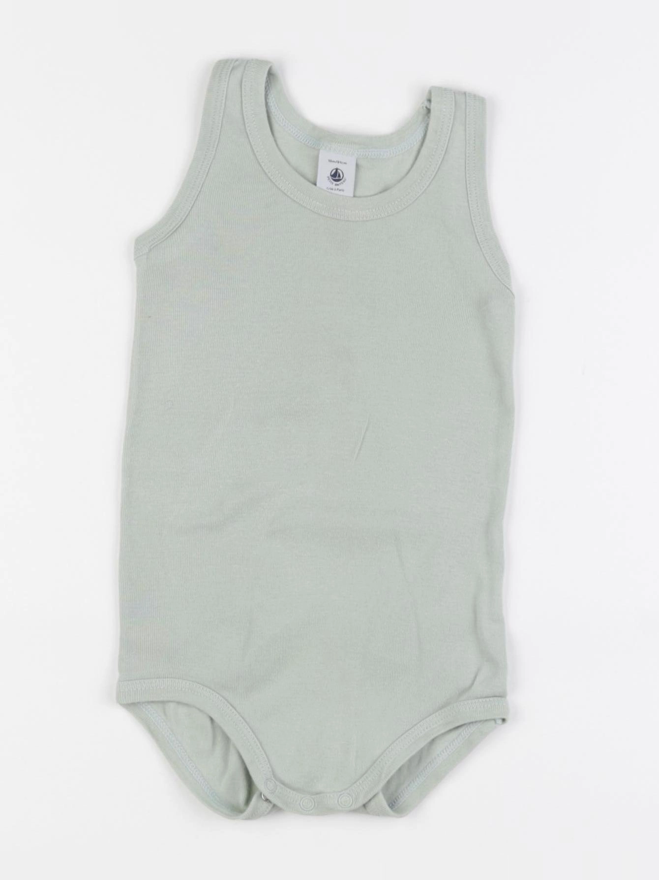 Petit Bateau - body vert - 18 mois