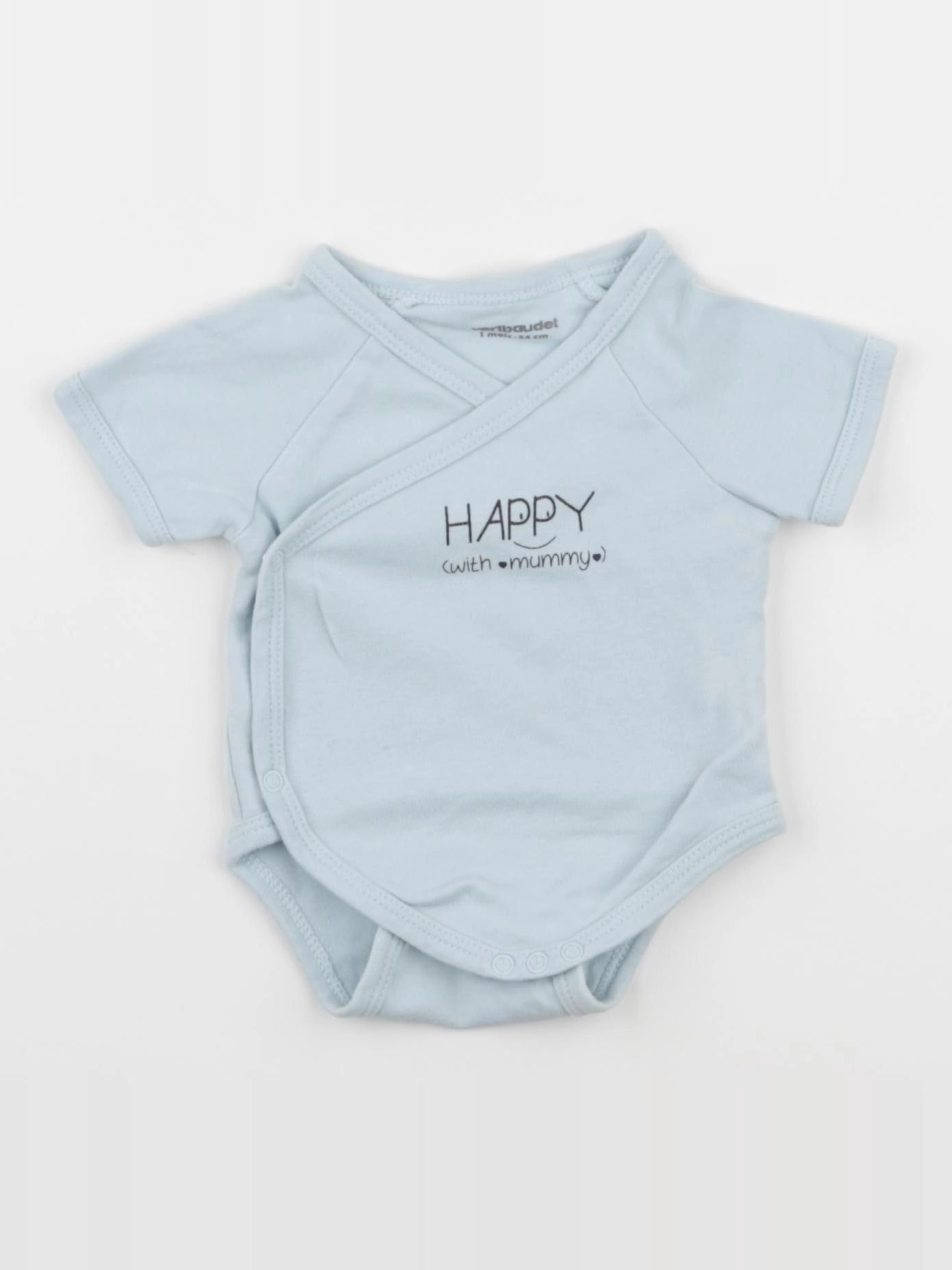 Vertbaudet - body bleu - 1 mois