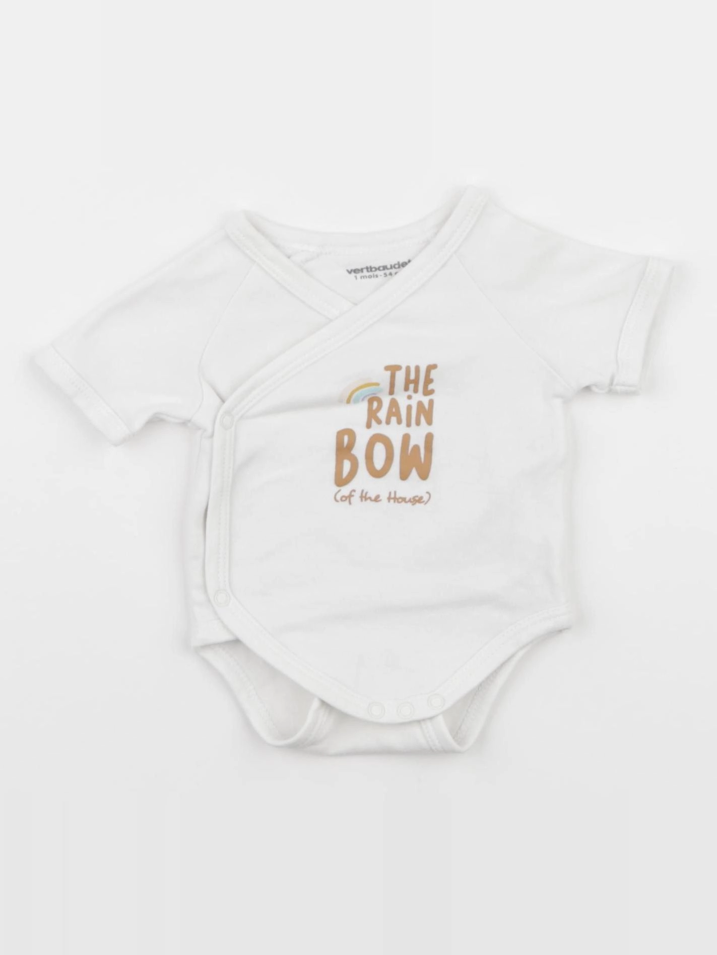 Vertbaudet - body blanc - 1 mois