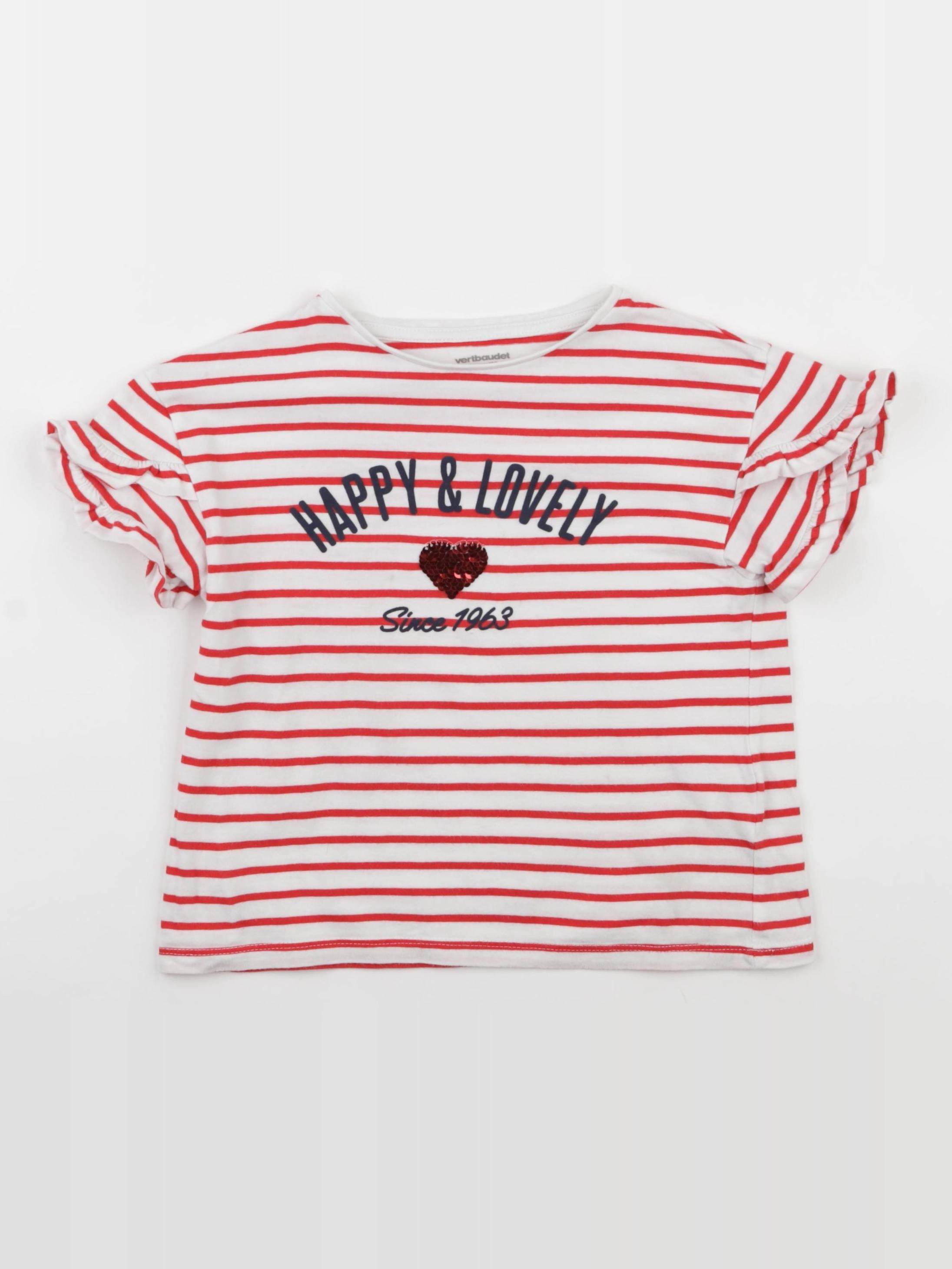 Vertbaudet - tee-shirt blanc - 6 ans