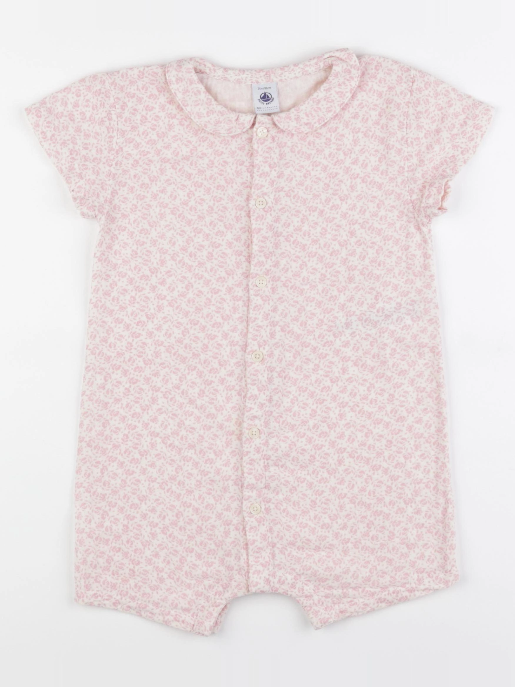 Petit Bateau - combinaison rose - 2 ans