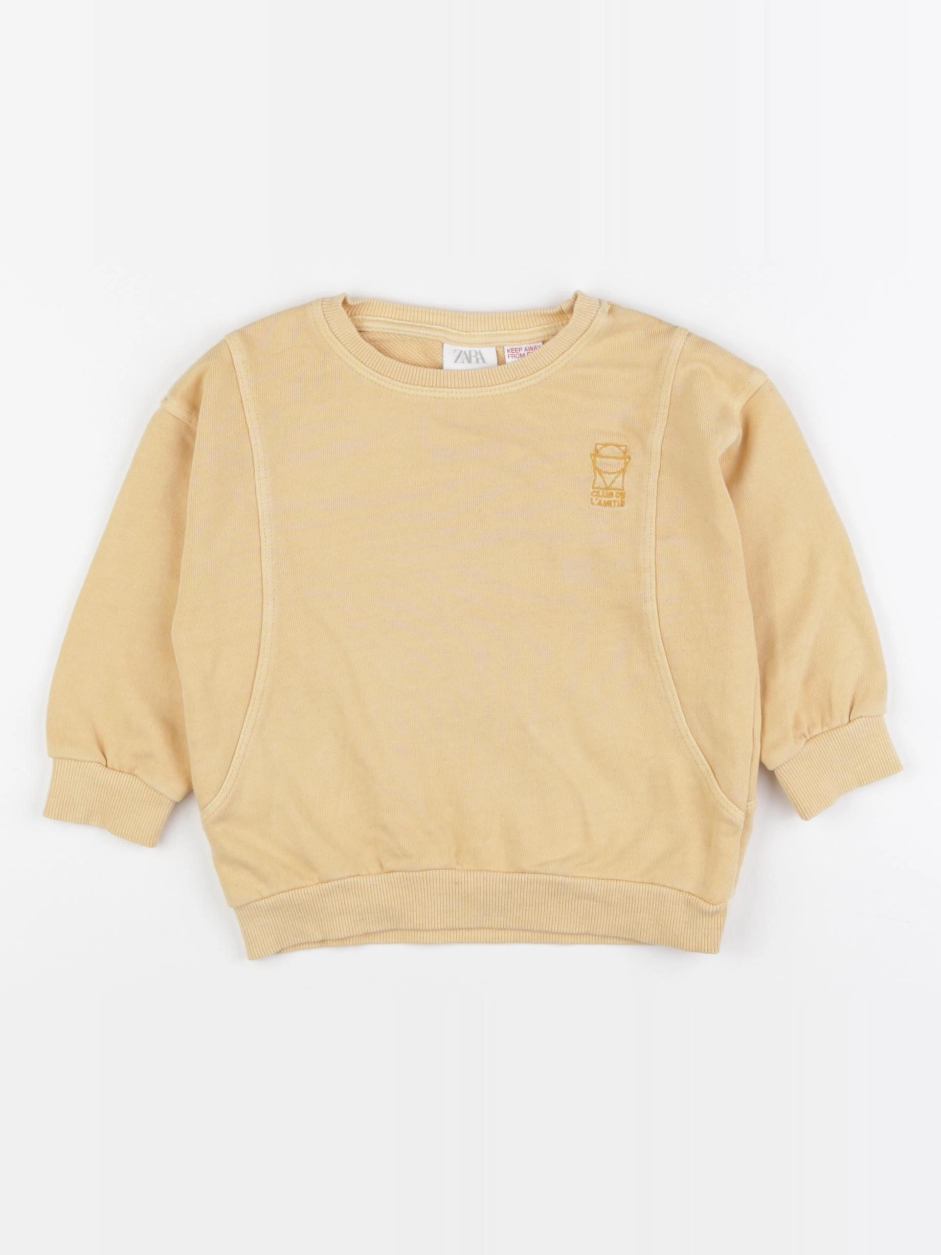 Zara - sweat jaune - 2 ans