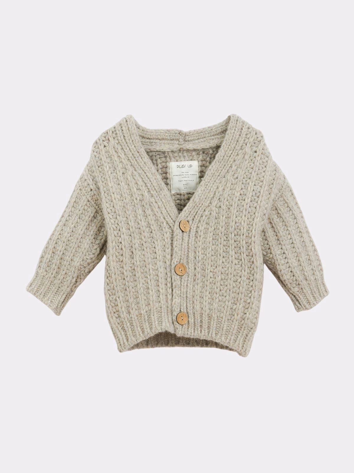 Play Up - gilet beige - 12 mois