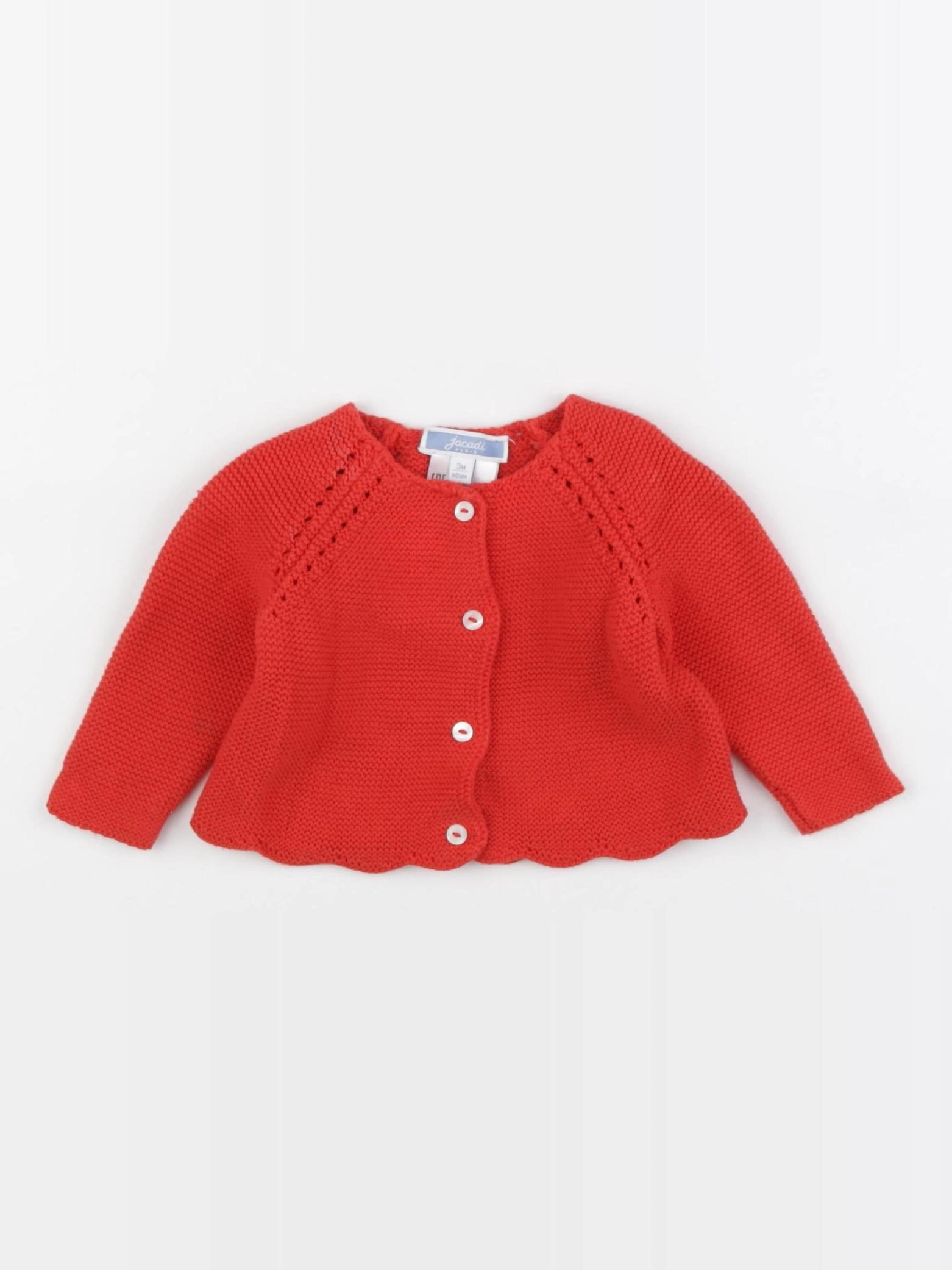 Jacadi - gilet rouge - 3 mois