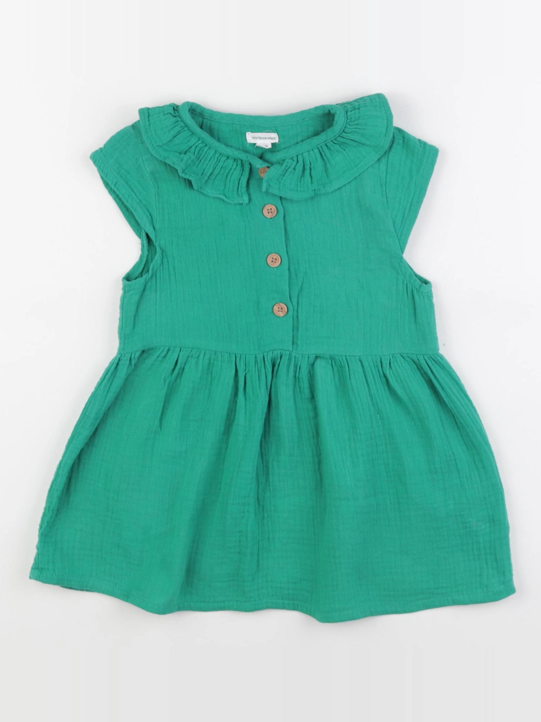 Vertbaudet - robe vert - 3 ans