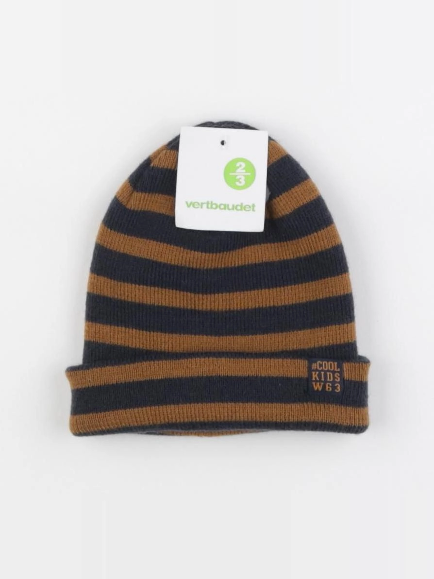 Vertbaudet - bonnet marron - 2/3 ans