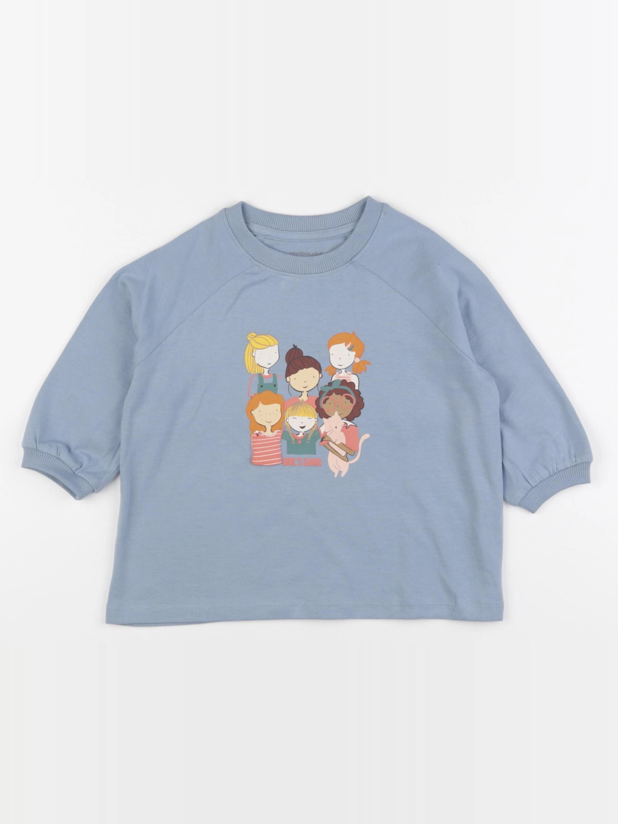 Vertbaudet - tee-shirt bleu - 4 ans