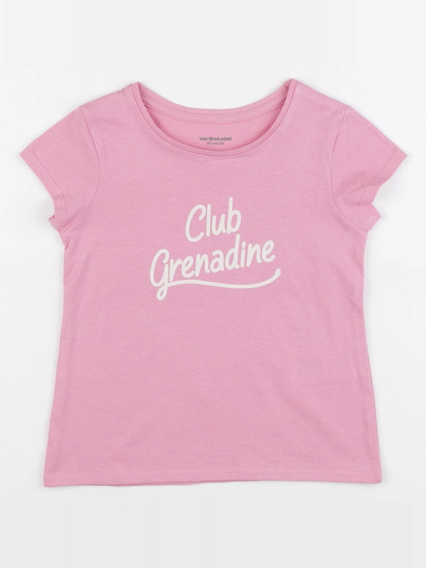 Vertbaudet - tee-shirt rose - 3 ans