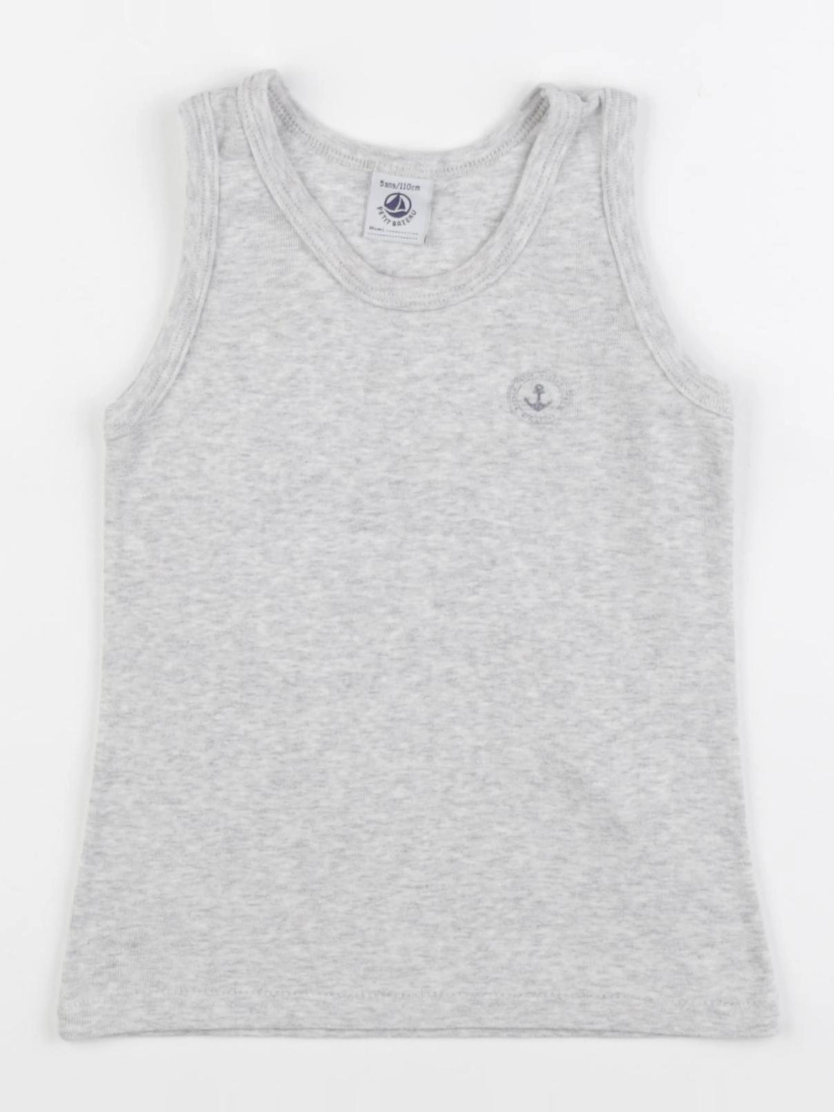 Petit Bateau - maillot de corps gris - 5 ans