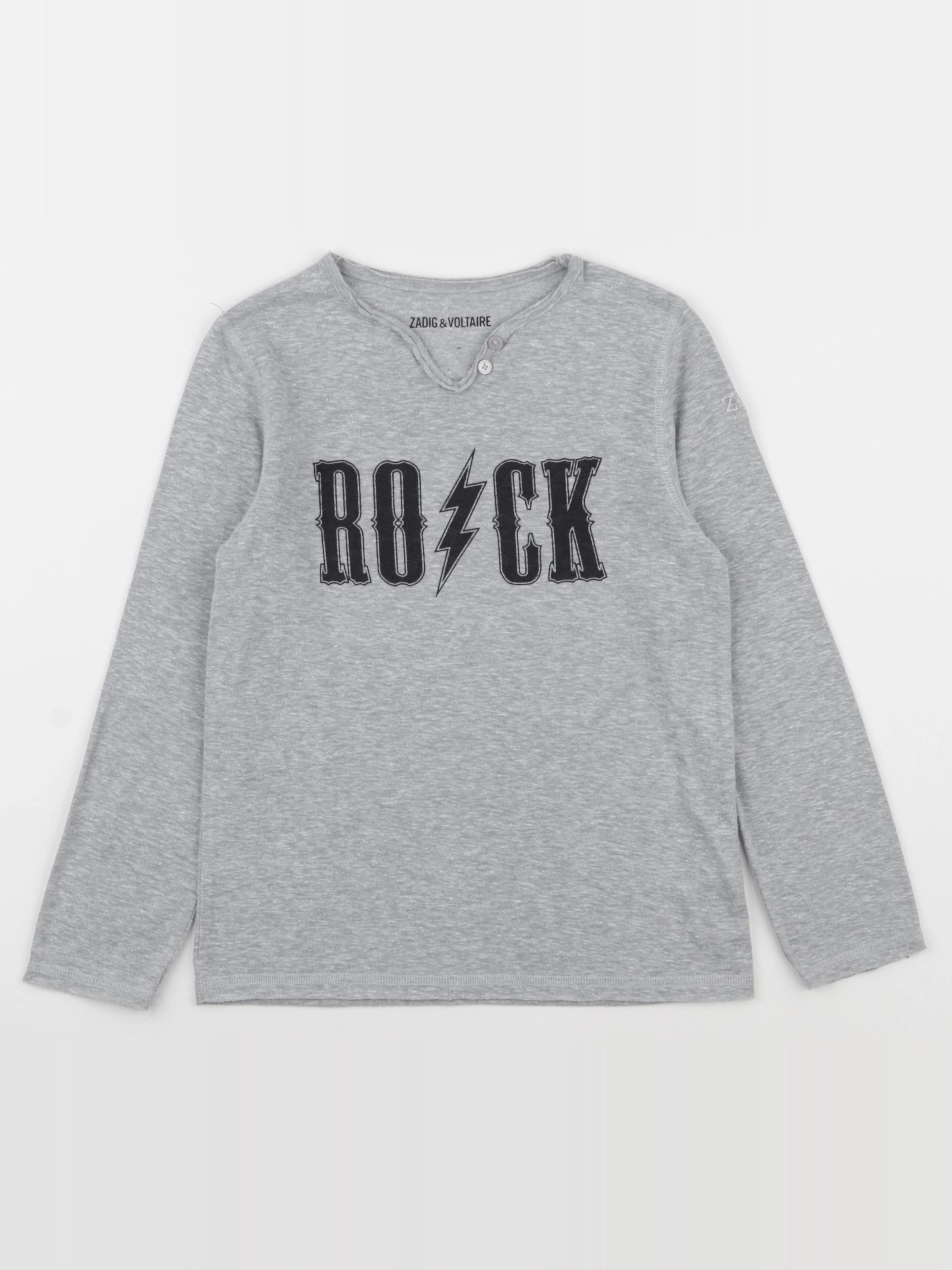 Zadig & Voltaire - tee-shirt gris - 6 ans