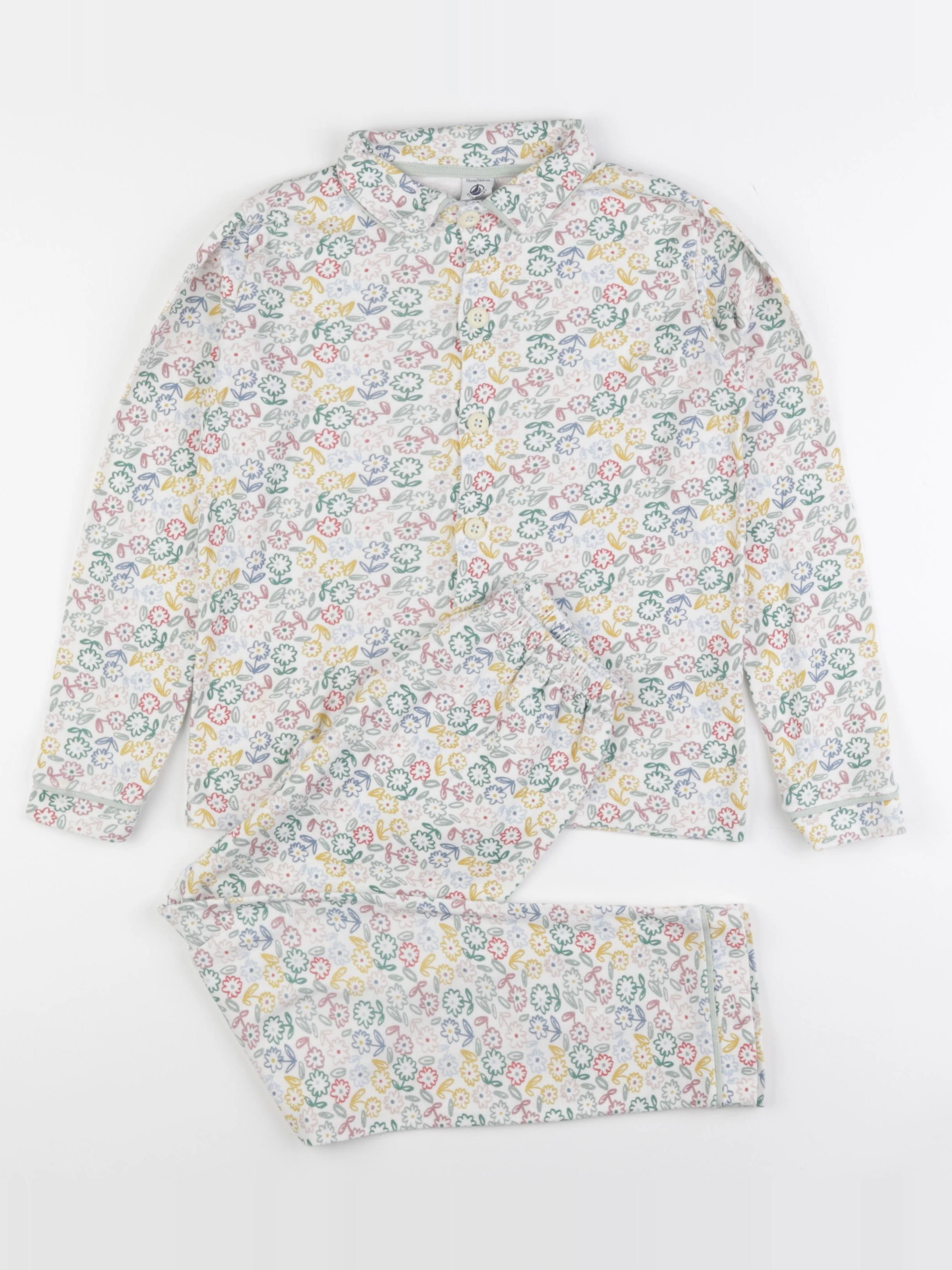 Petit Bateau - pyjama coton multicolore - 10 ans