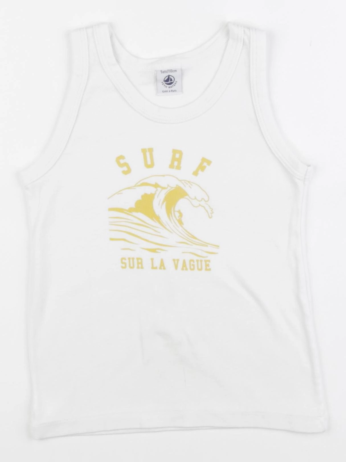 Petit Bateau - débardeur blanc - 5 ans