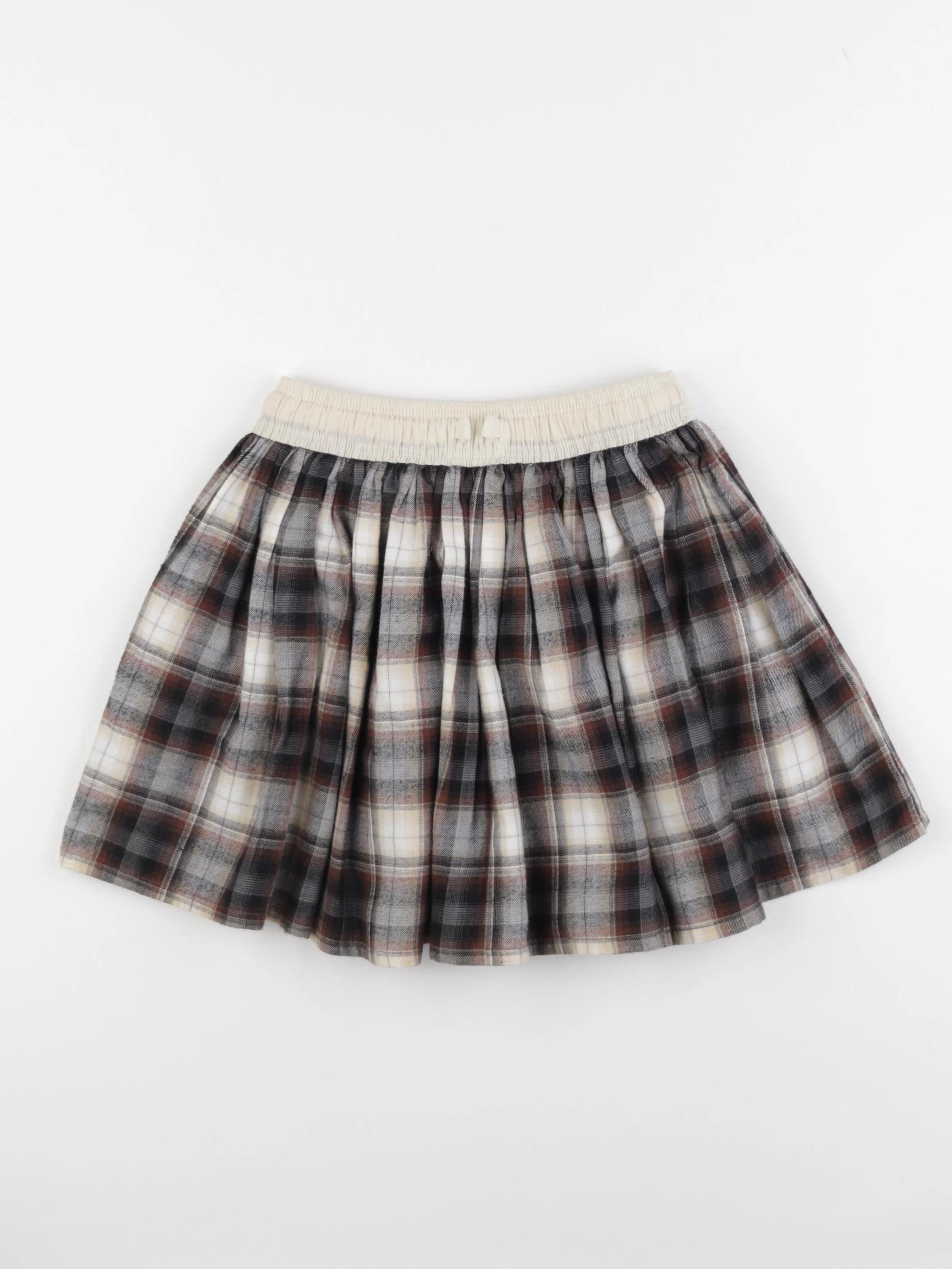 Zara - jupe short marron, beige - 10 ans