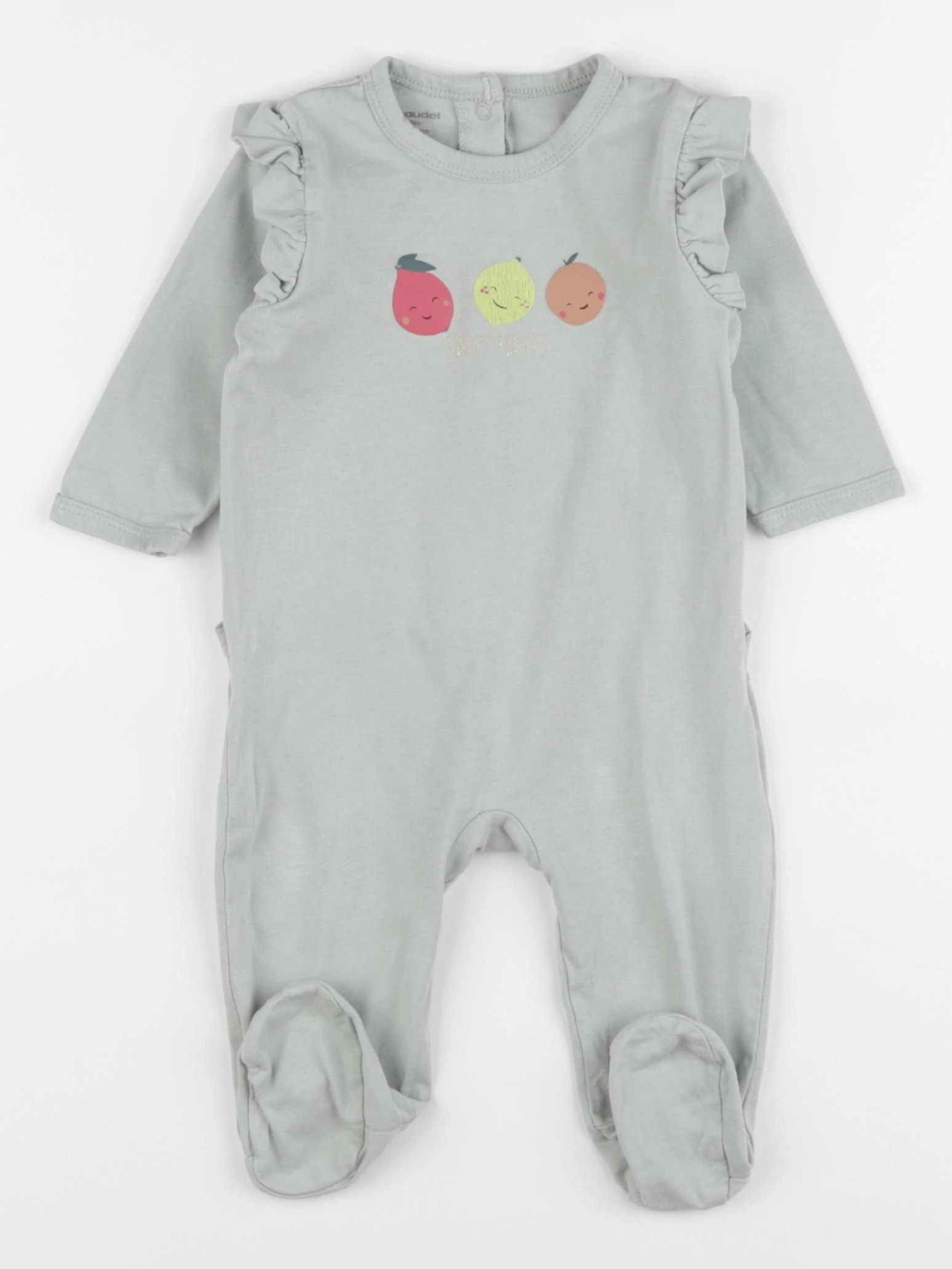Vertbaudet - pyjama coton vert - 6 mois