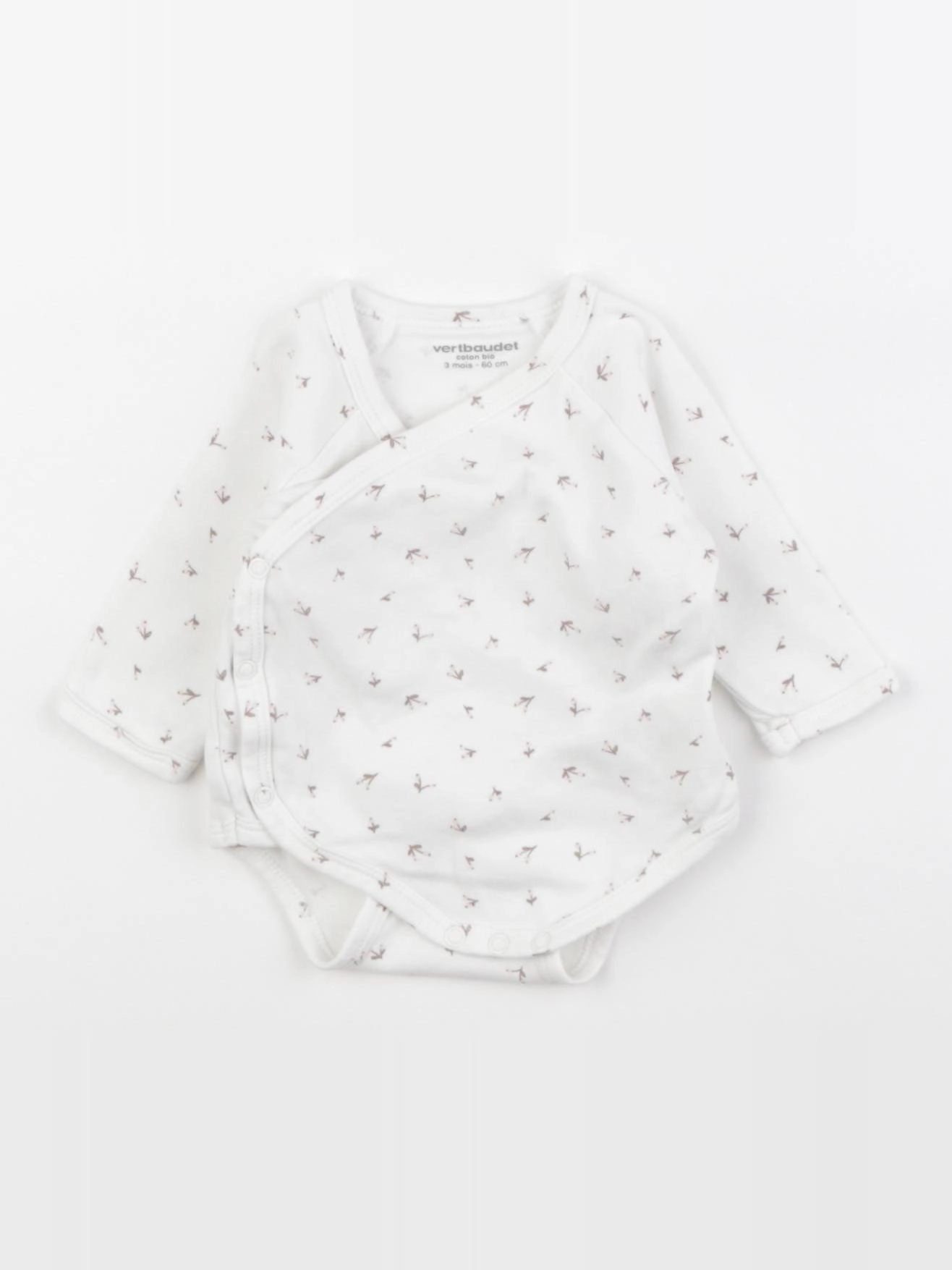 Vertbaudet - body blanc - 3 mois