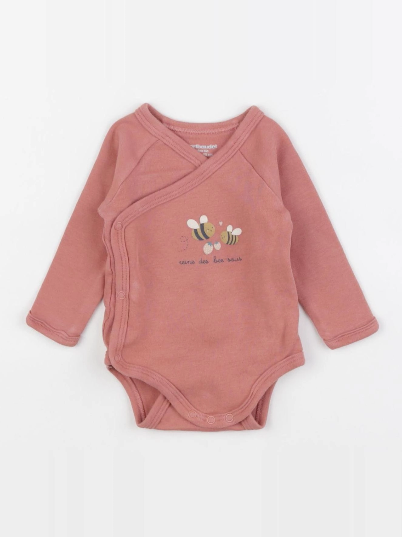 Vertbaudet - body rose - 3 mois