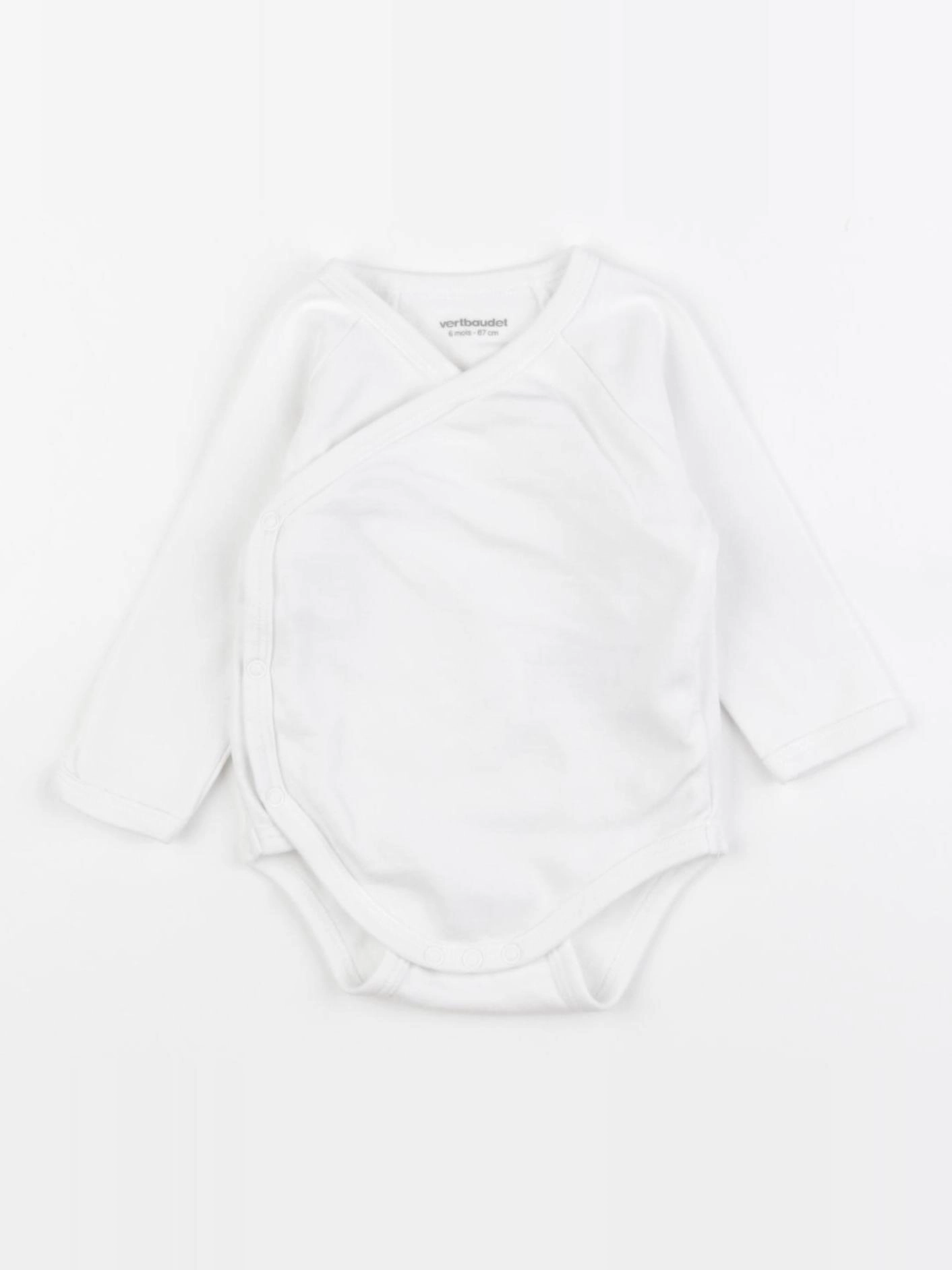 Vertbaudet - body blanc - 6 mois