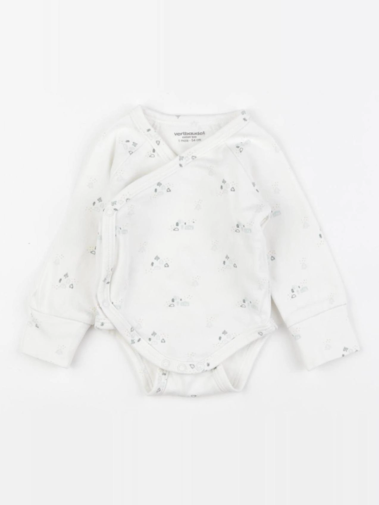 Vertbaudet - body blanc - 1 mois