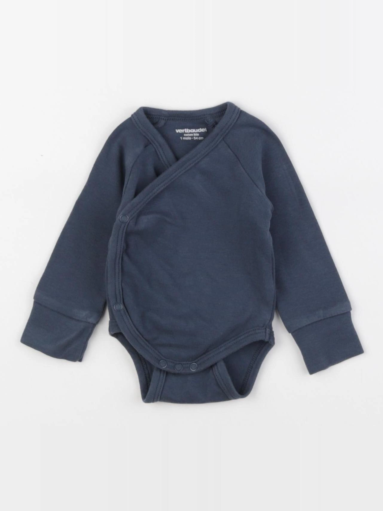 Vertbaudet - body bleu - 1 mois