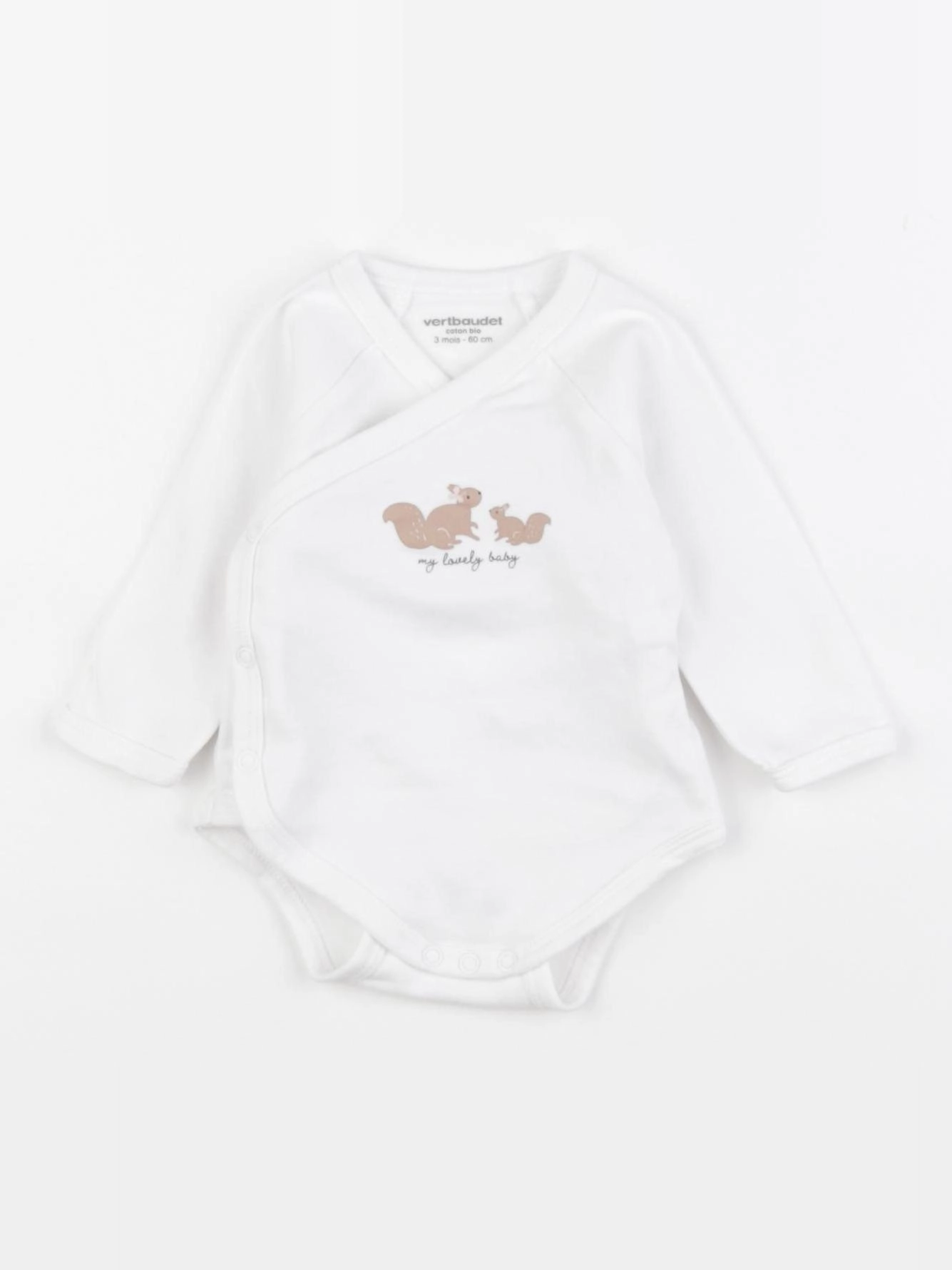 Vertbaudet - body blanc - 3 mois