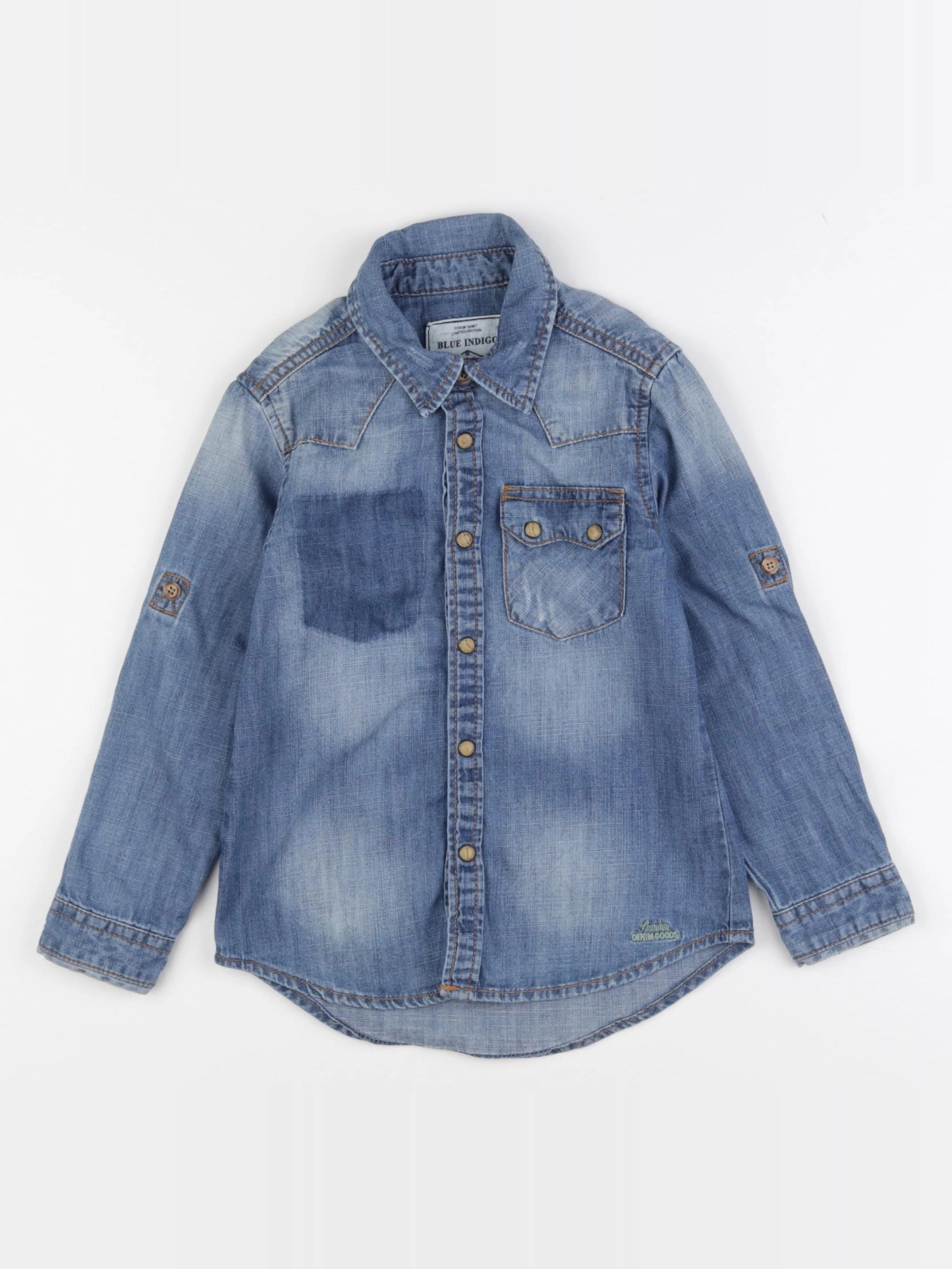 Zara - chemise imprimé au dos bleu - 4/5 ans