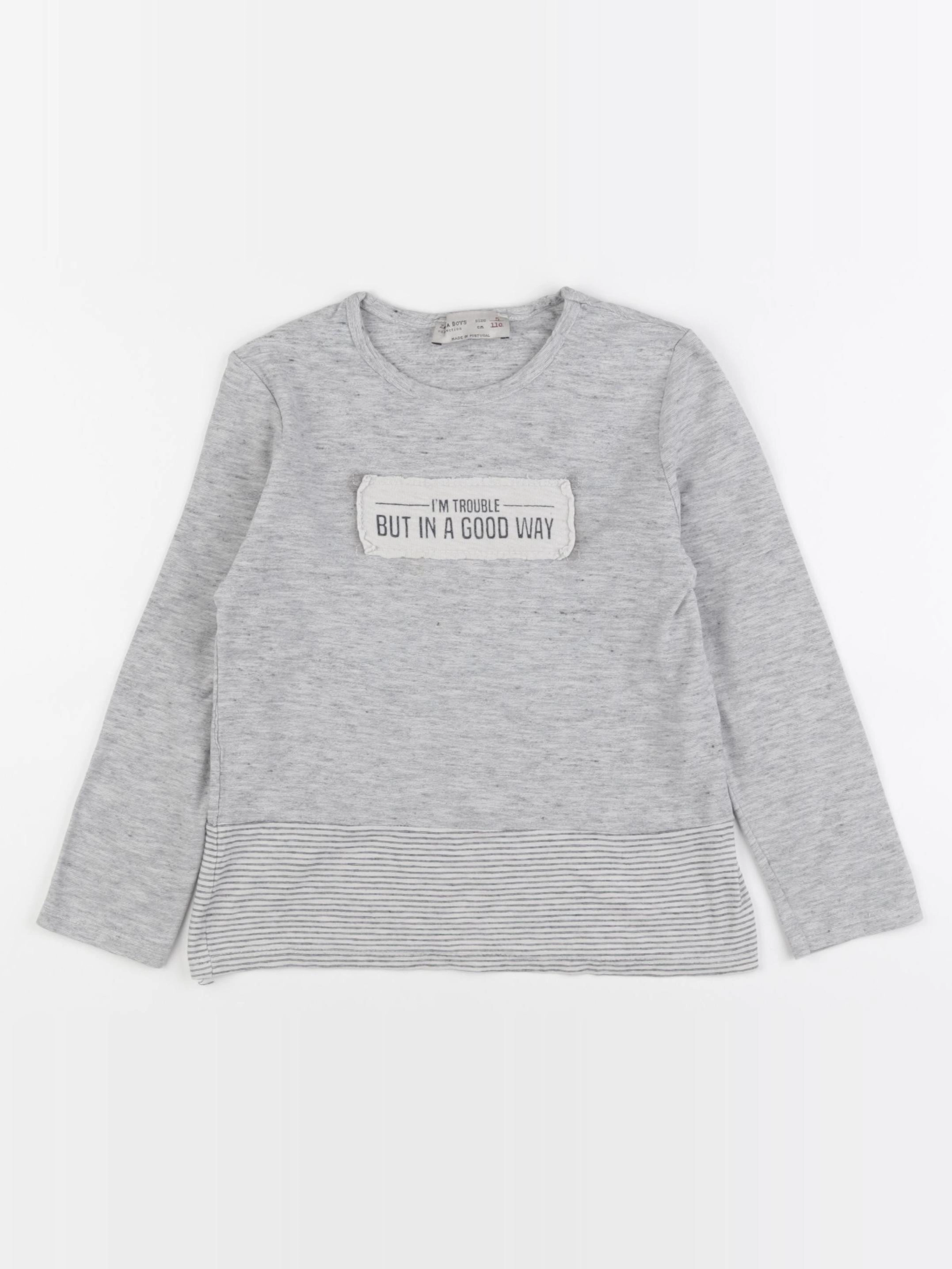 Zara - tee-shirt gris - 5 ans