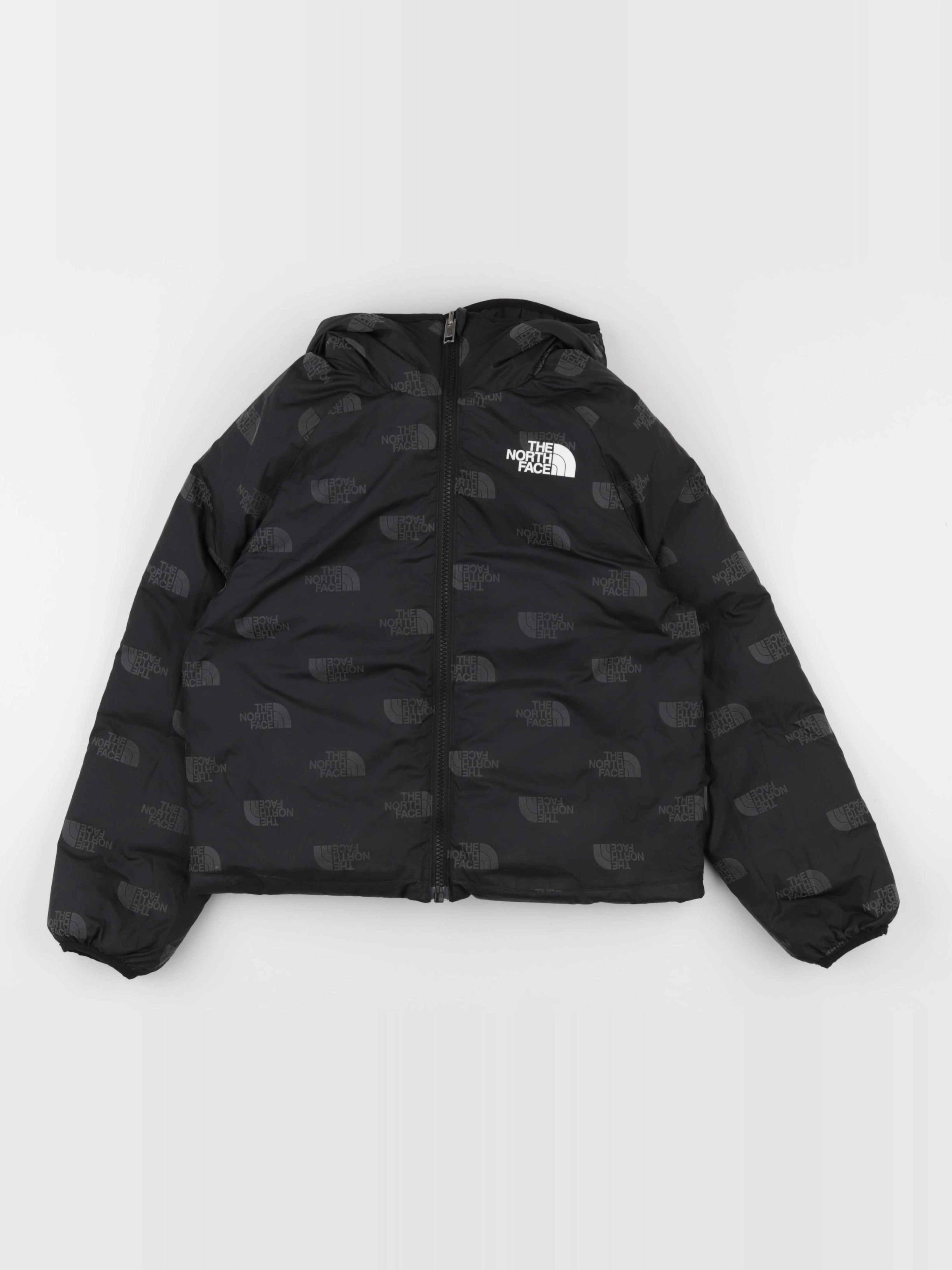 The North Face - doudoune réversible noir - 7/8 ans