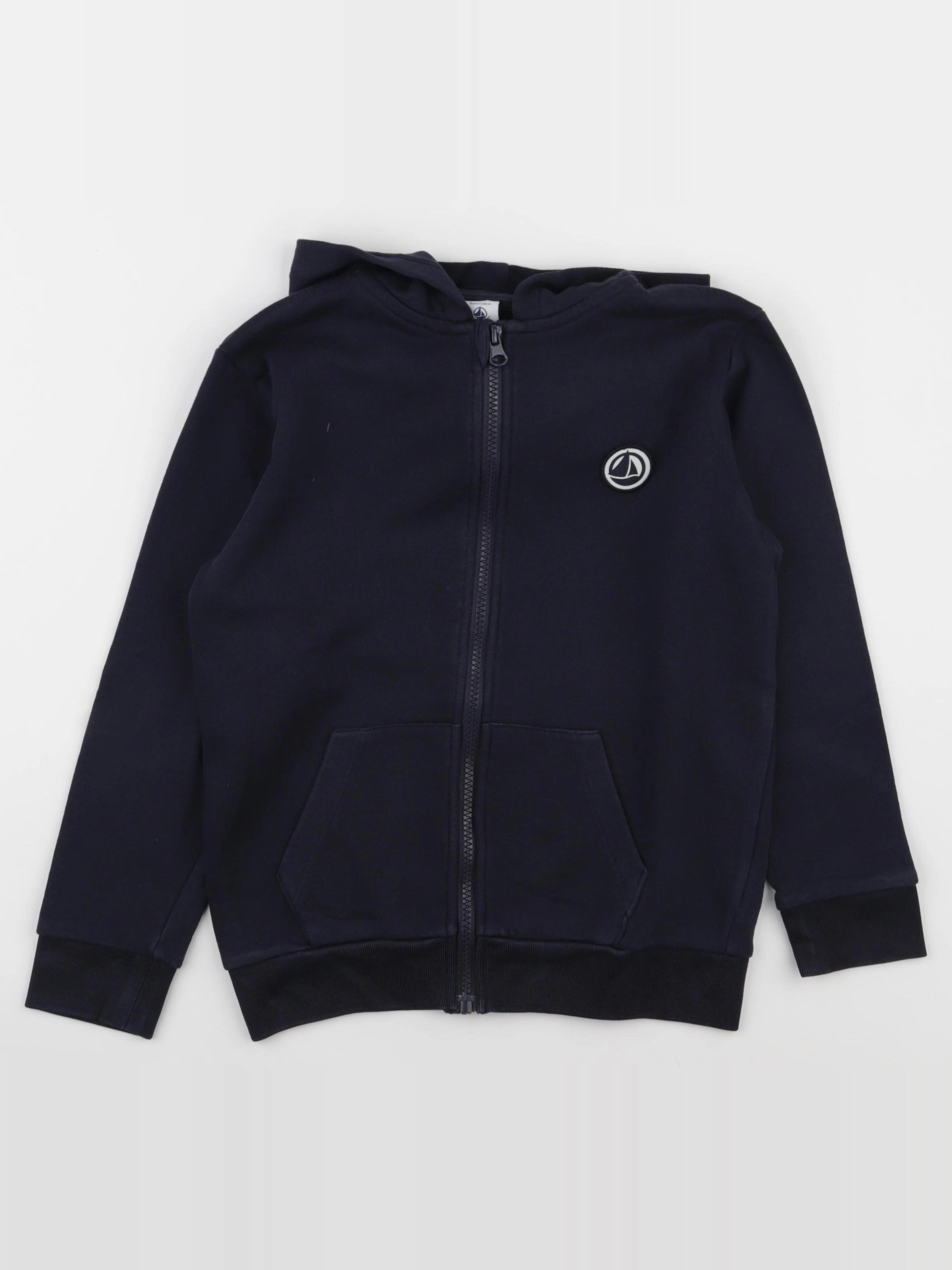 Petit Bateau - sweat bleu - 8 ans
