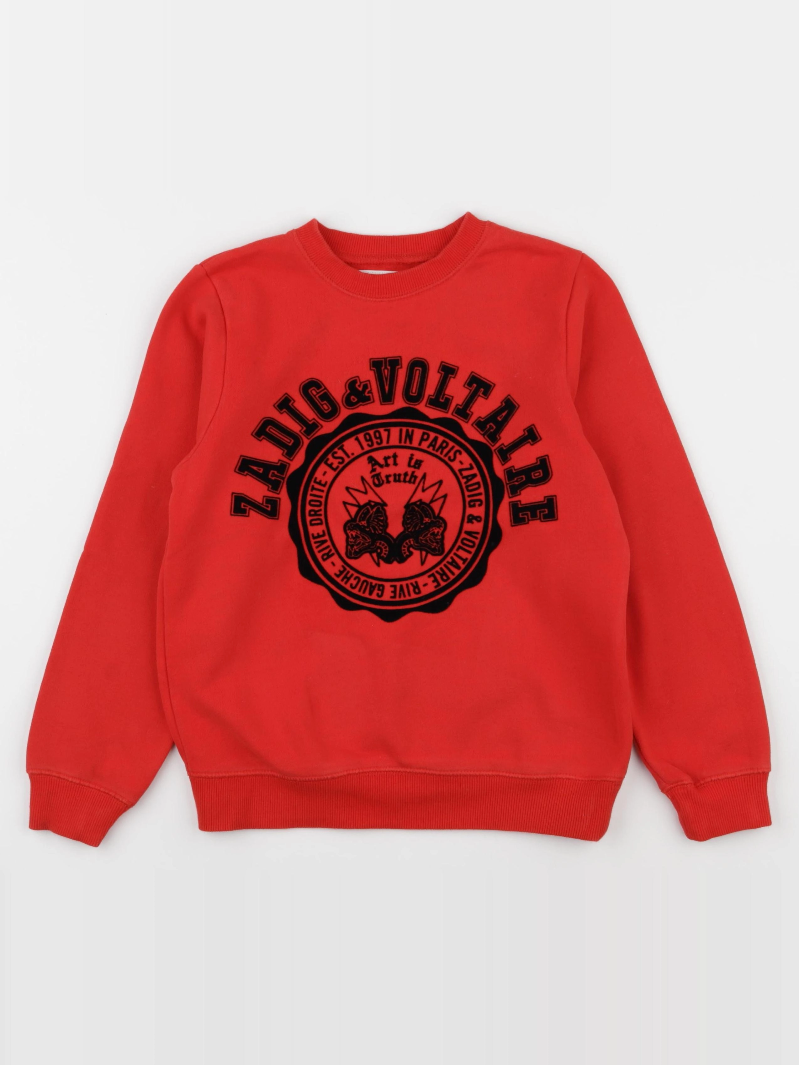 Zadig & Voltaire - sweat rouge - 8 ans