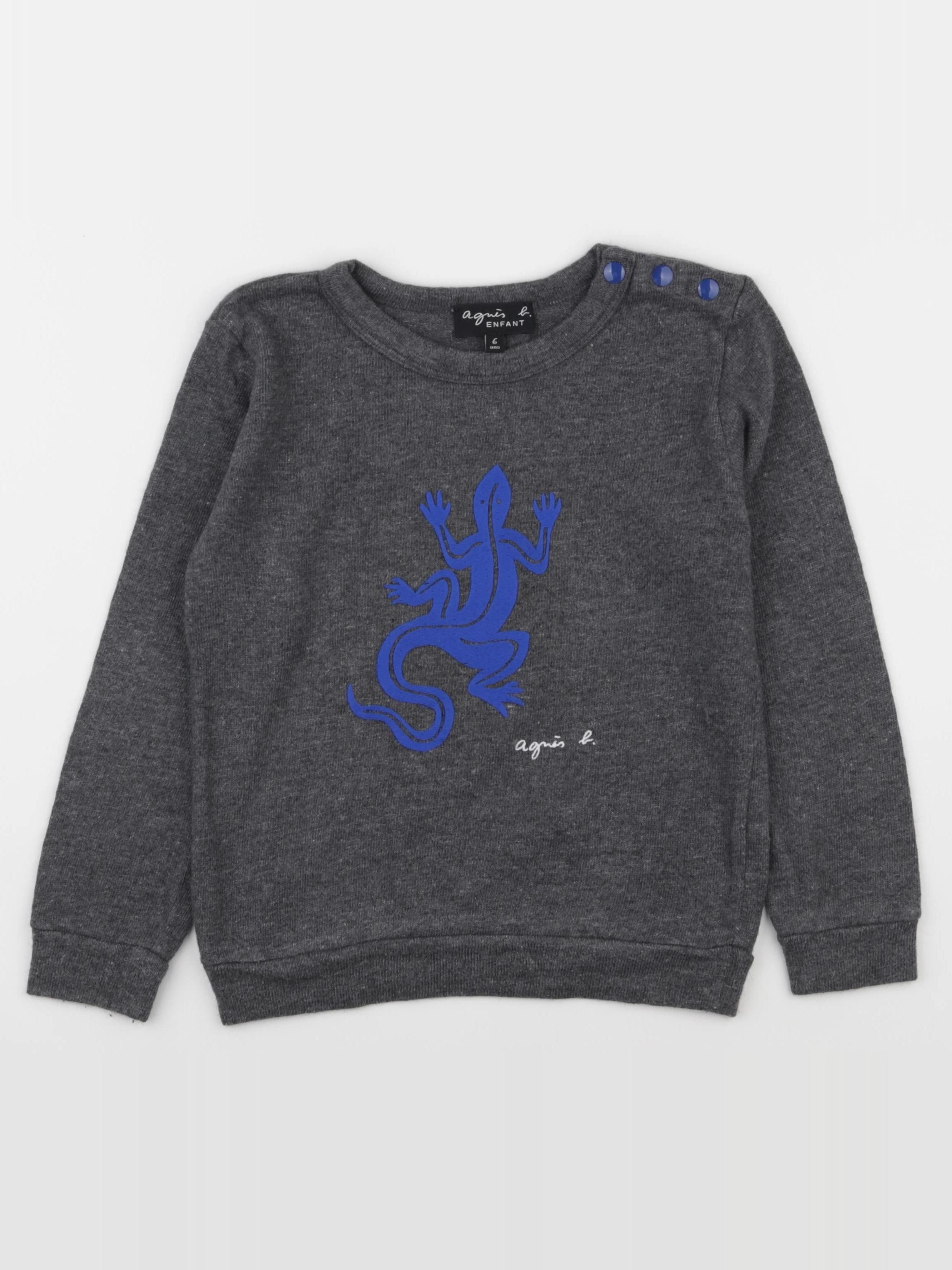 Agnès b. - pull gris - 6 ans