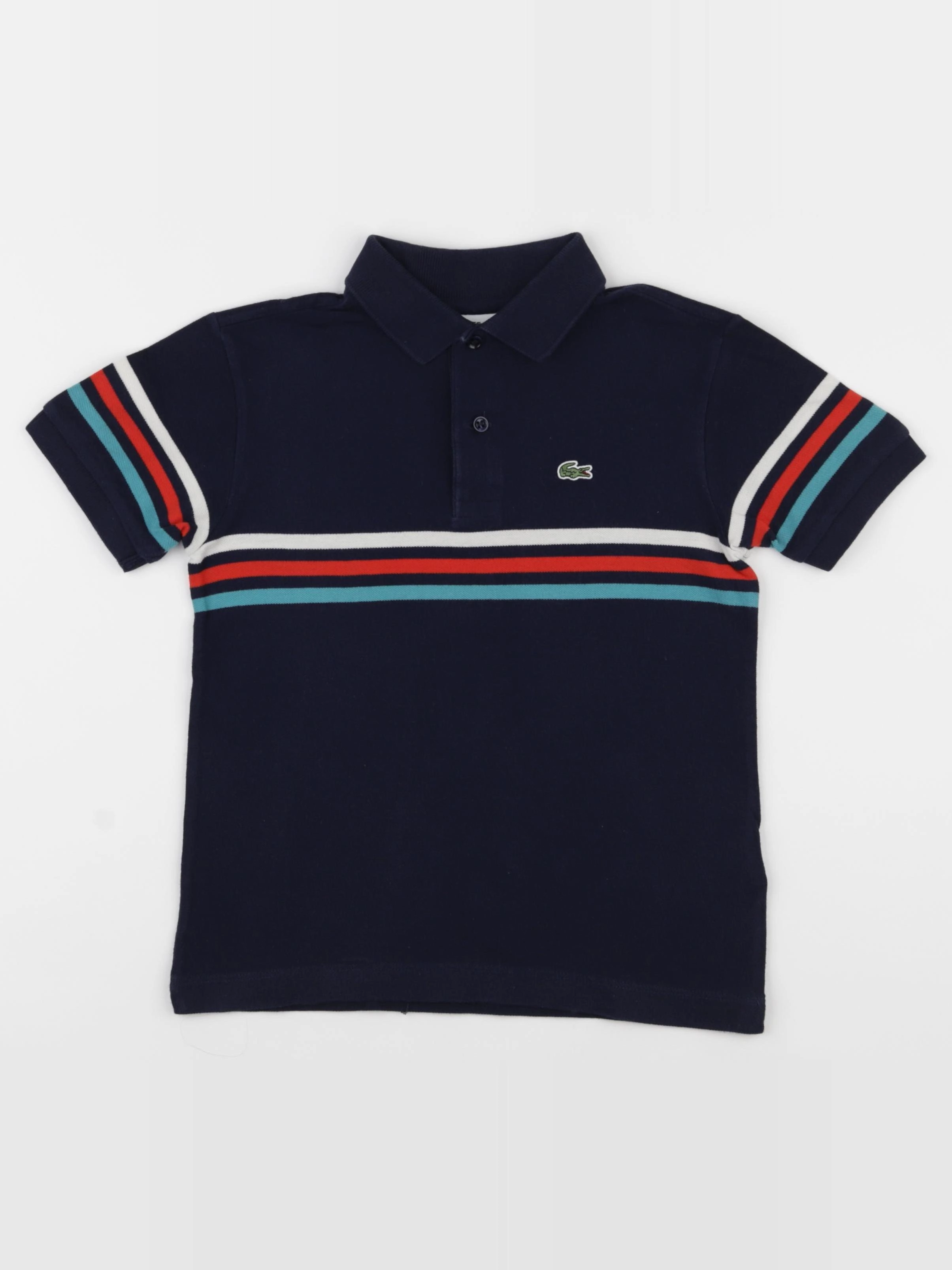 Lacoste - polo bleu - 8 ans