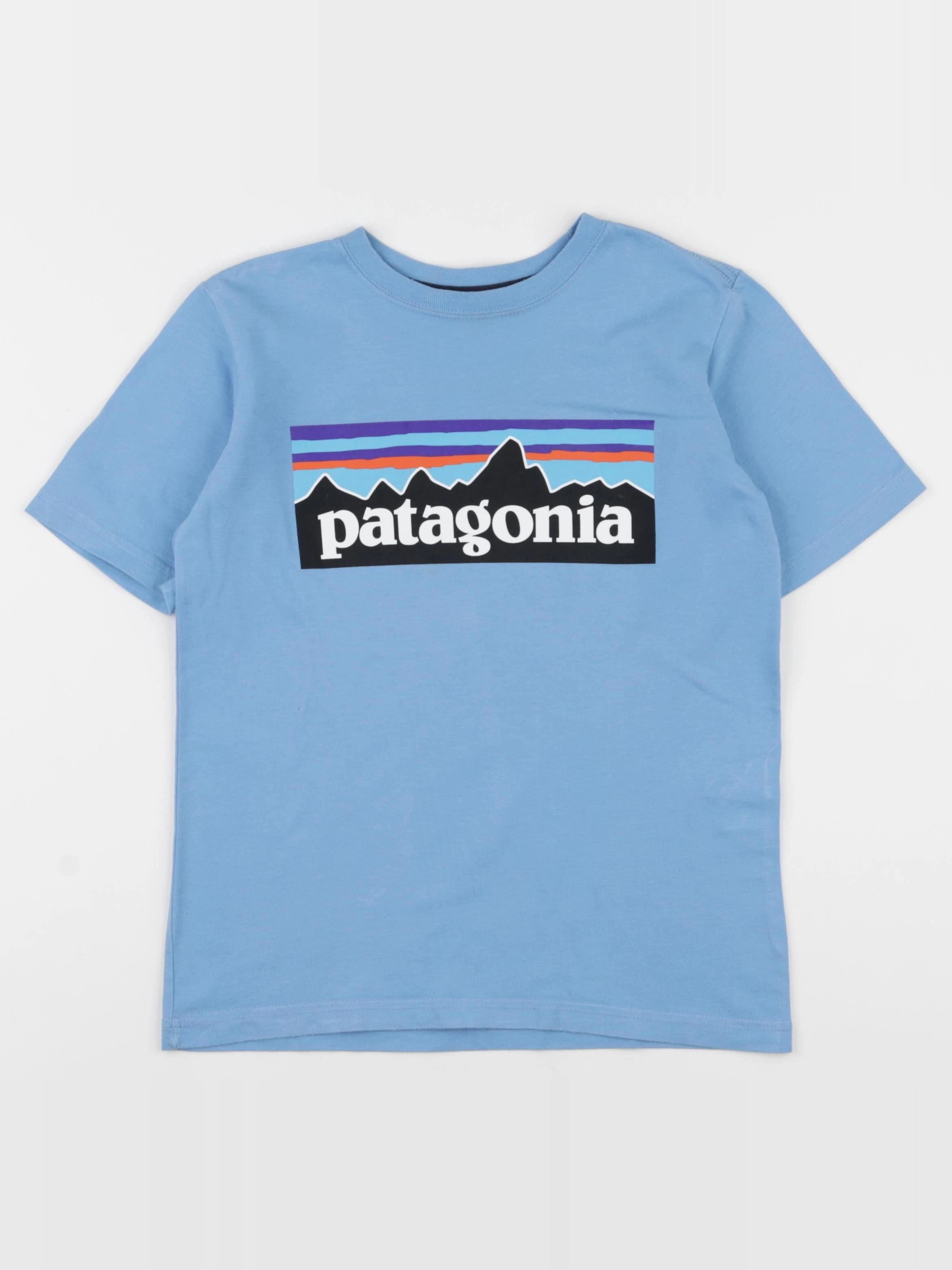 Patagonia - tee-shirt bleu - 5/6 ans