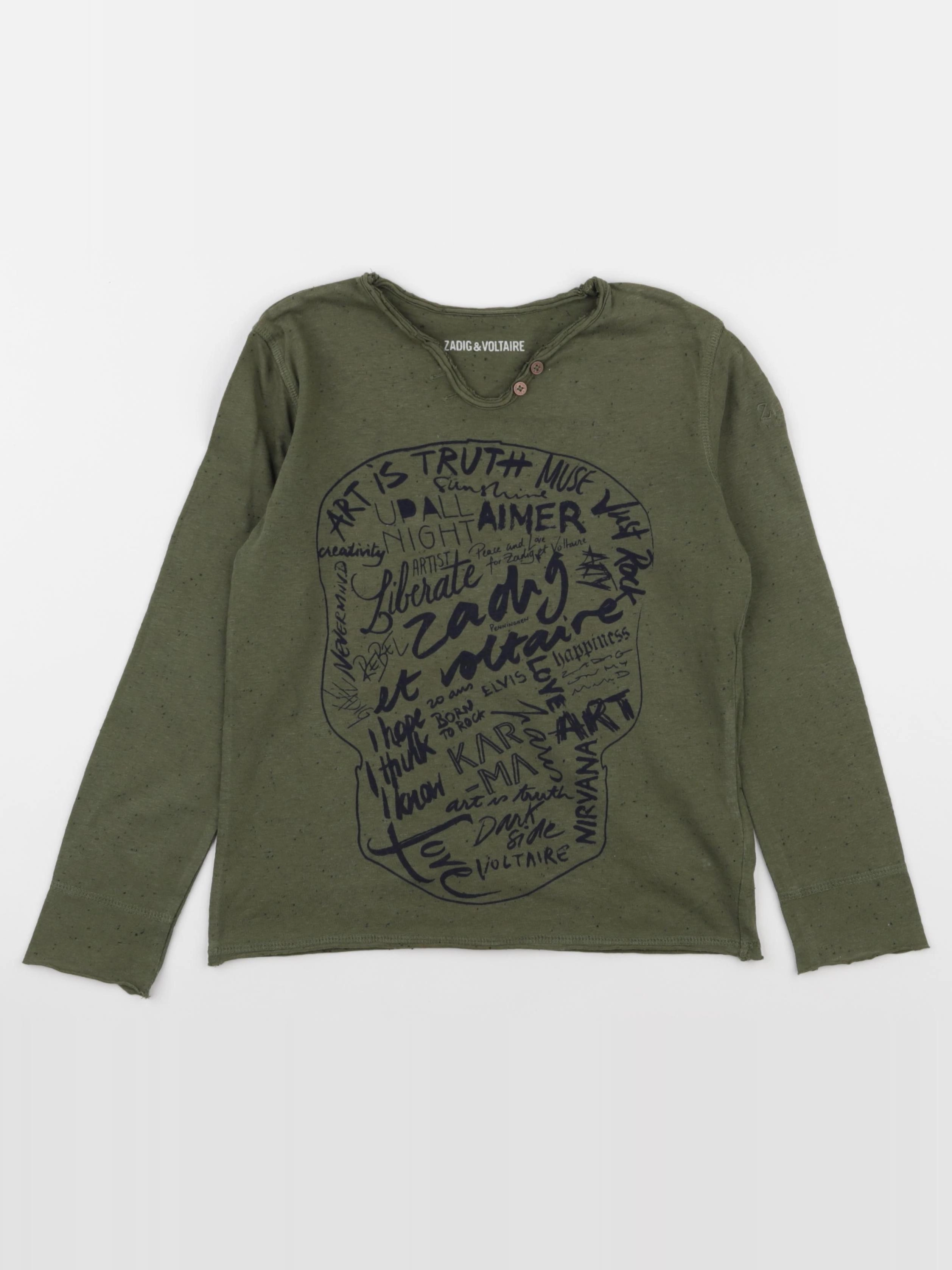 Zadig & Voltaire - tee-shirt vert - 6 ans