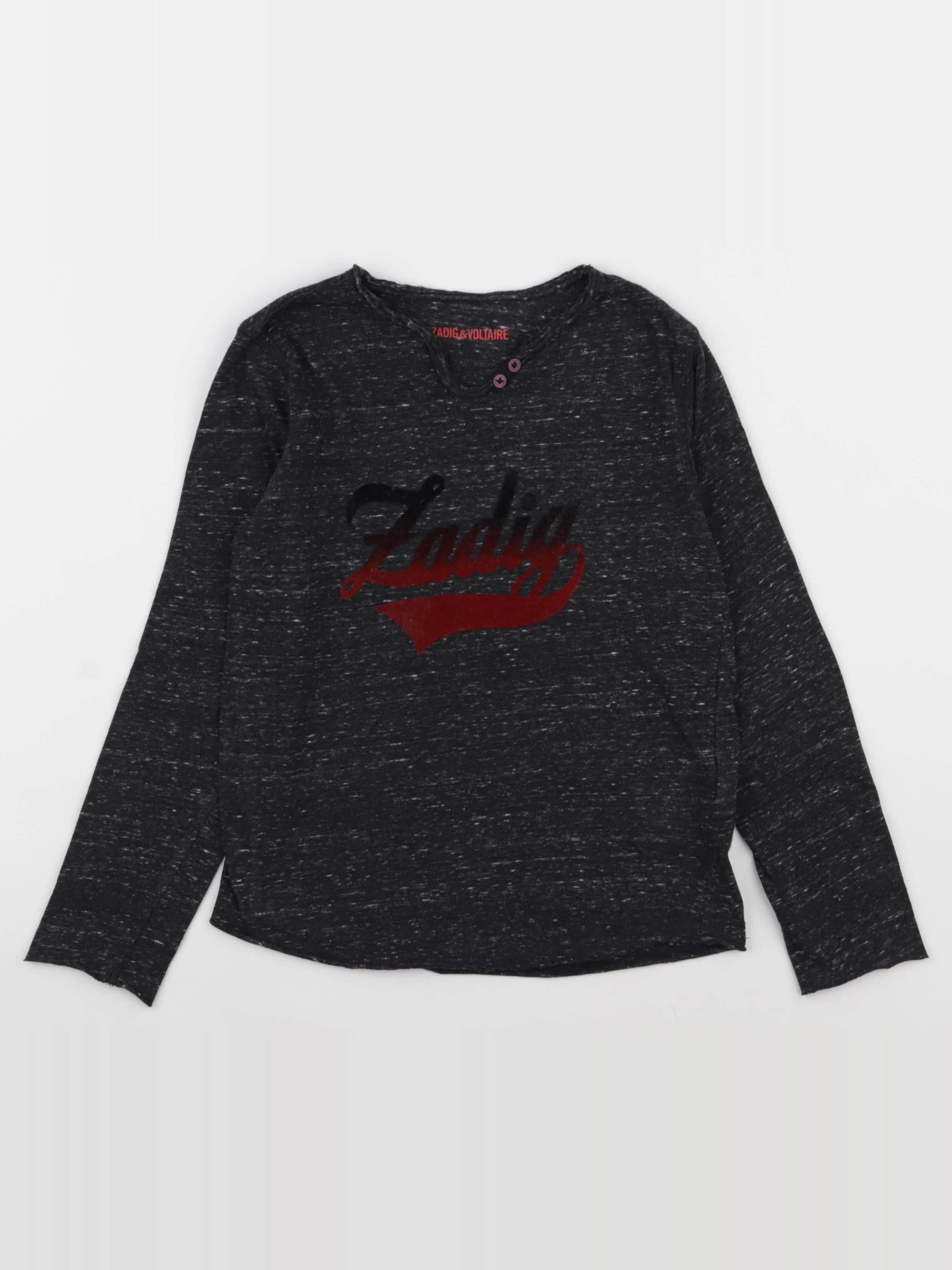 Zadig & Voltaire - tee-shirt gris - 8 ans