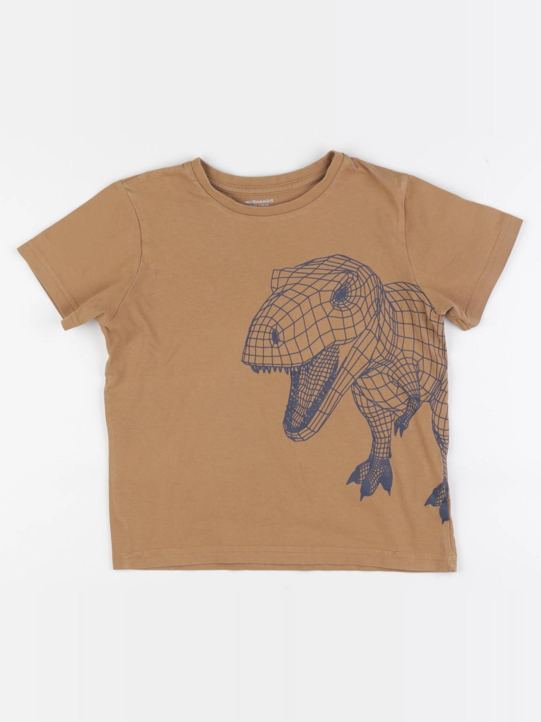 Vertbaudet - tee-shirt marron - 8 ans