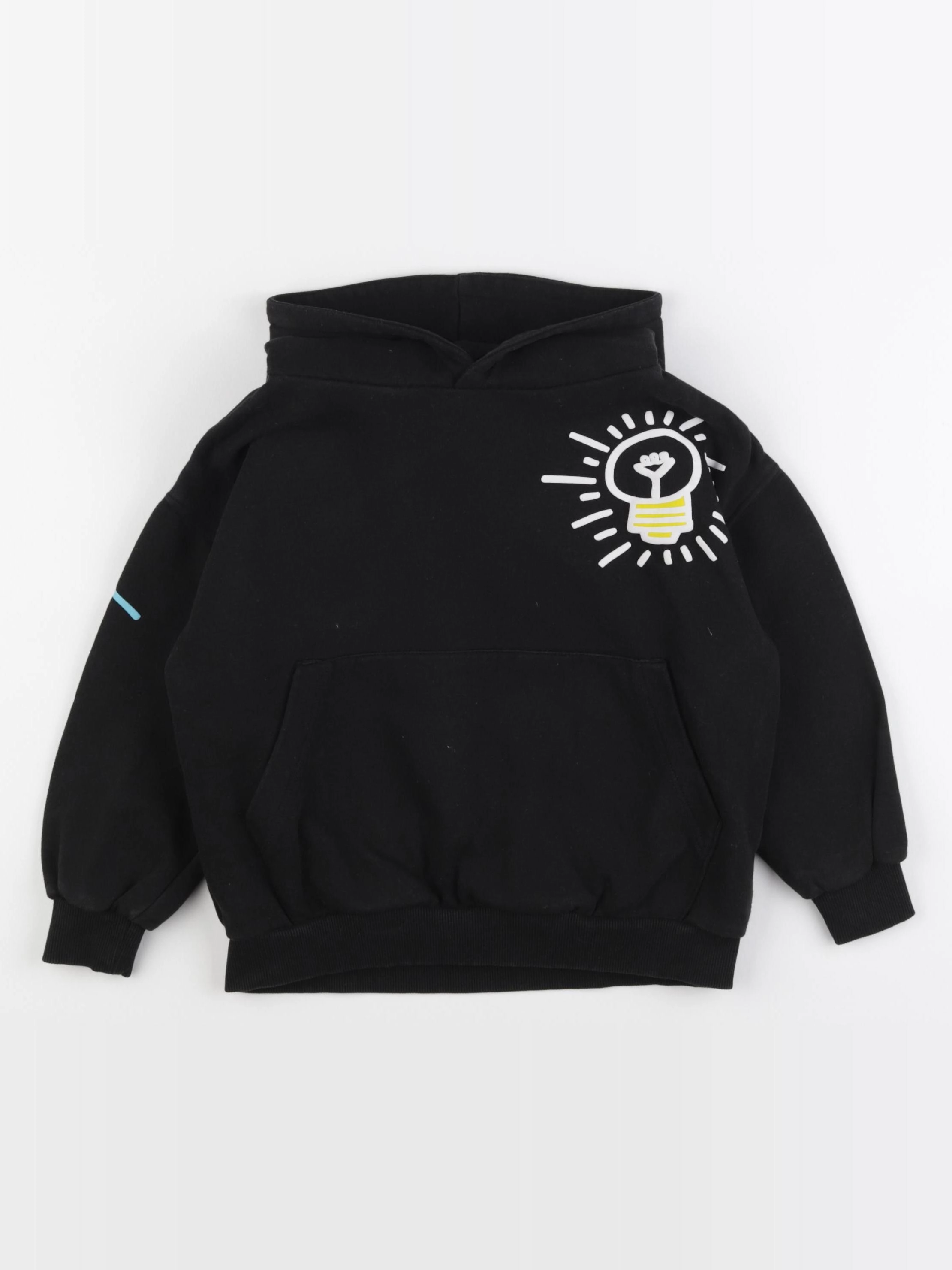 Zara - sweat imprimé au dos noir - 4/5 ans