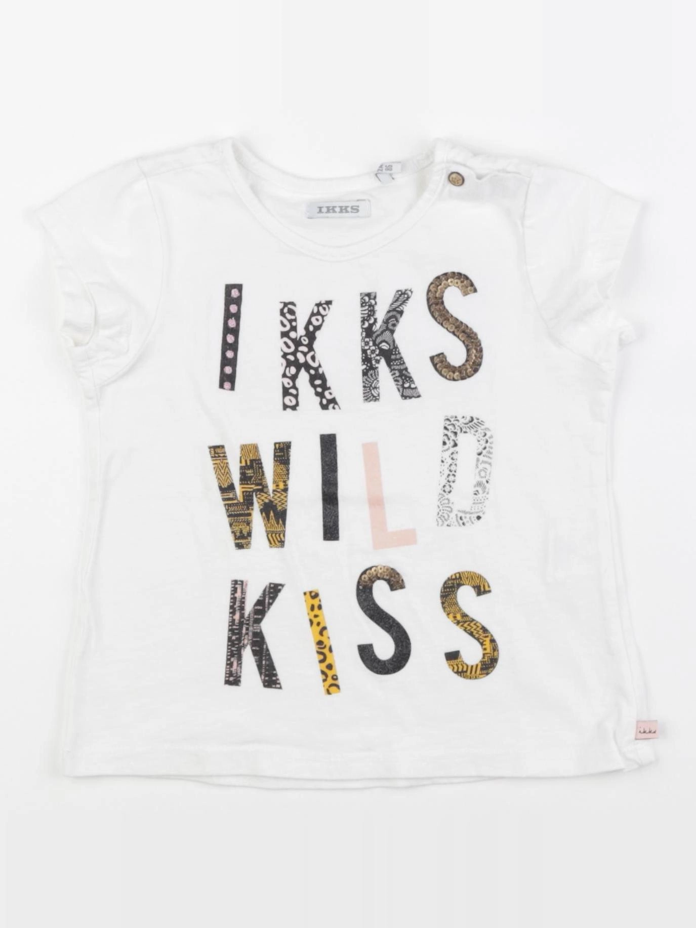IKKS - tee-shirt blanc - 2 ans