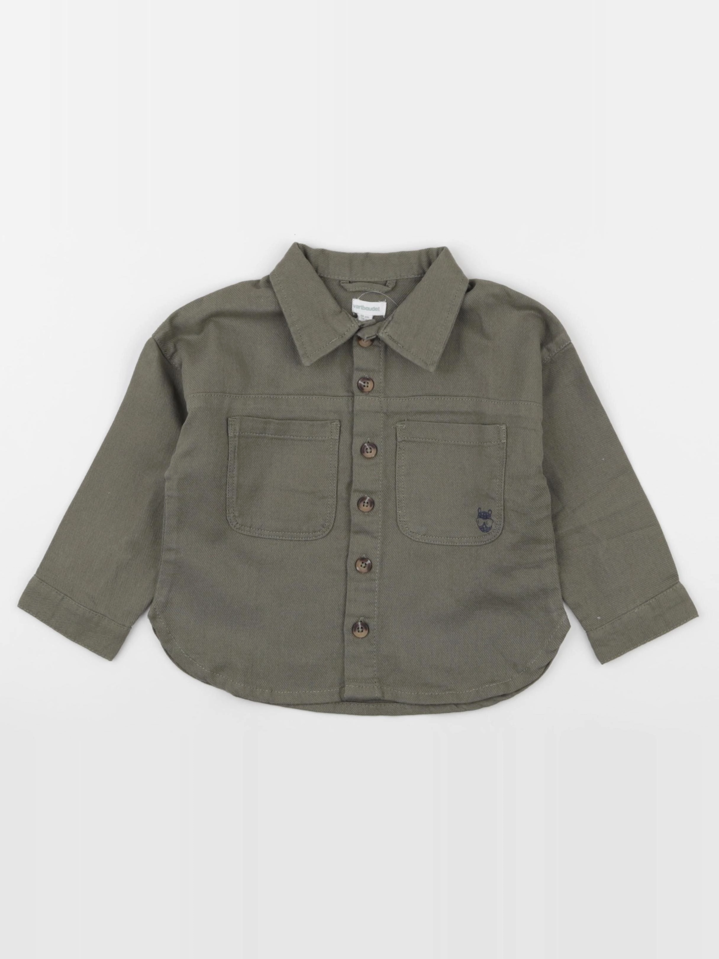 Vertbaudet - chemise vert - 24 mois