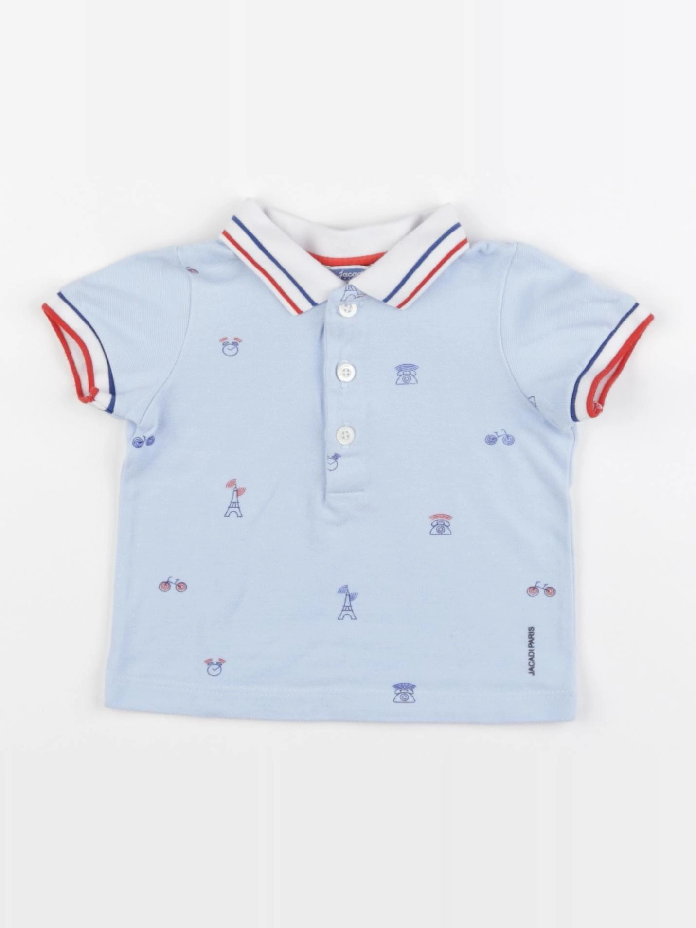 Jacadi - polo bleu - 6 mois