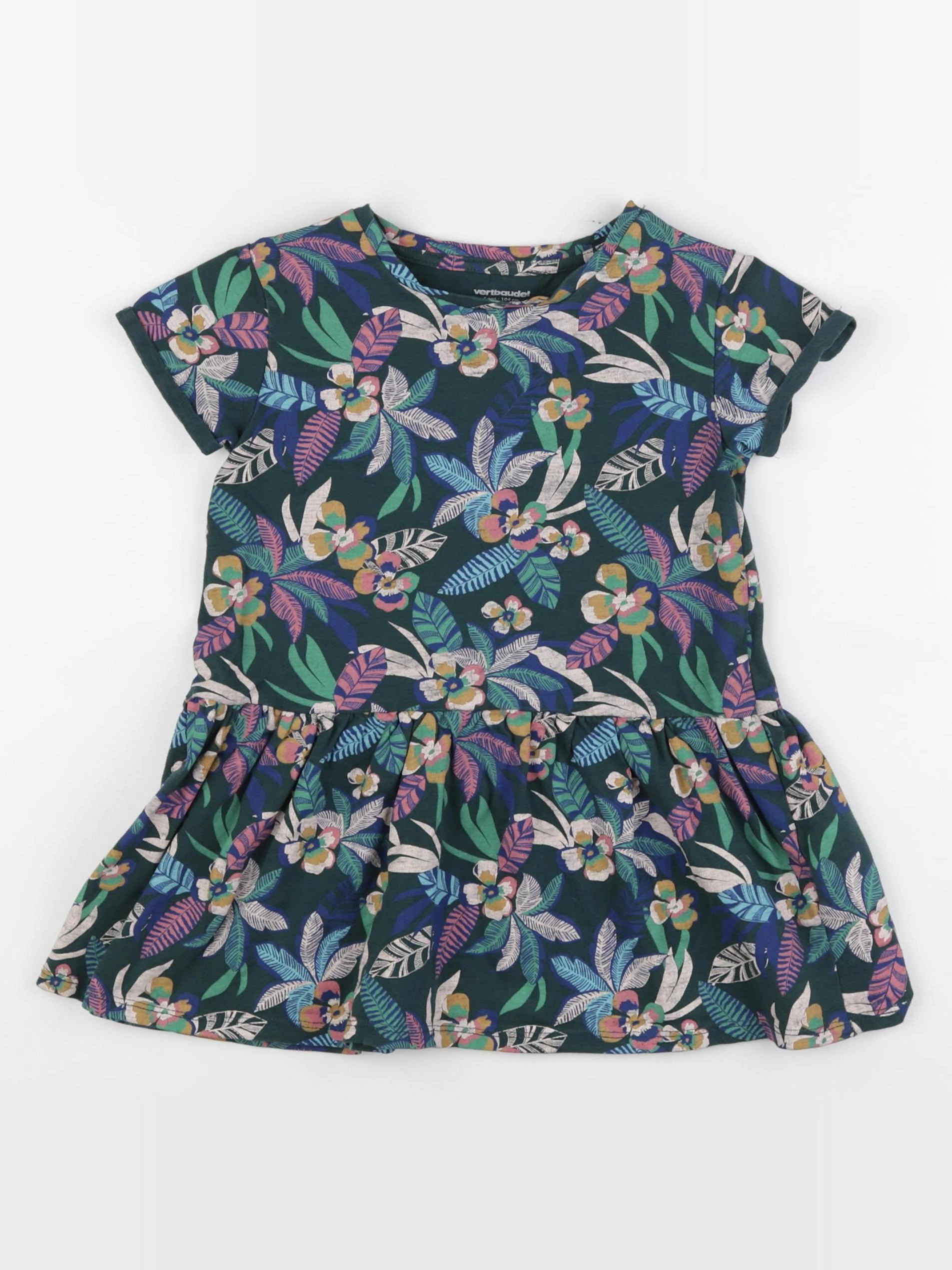 Vertbaudet - robe vert - 4 ans