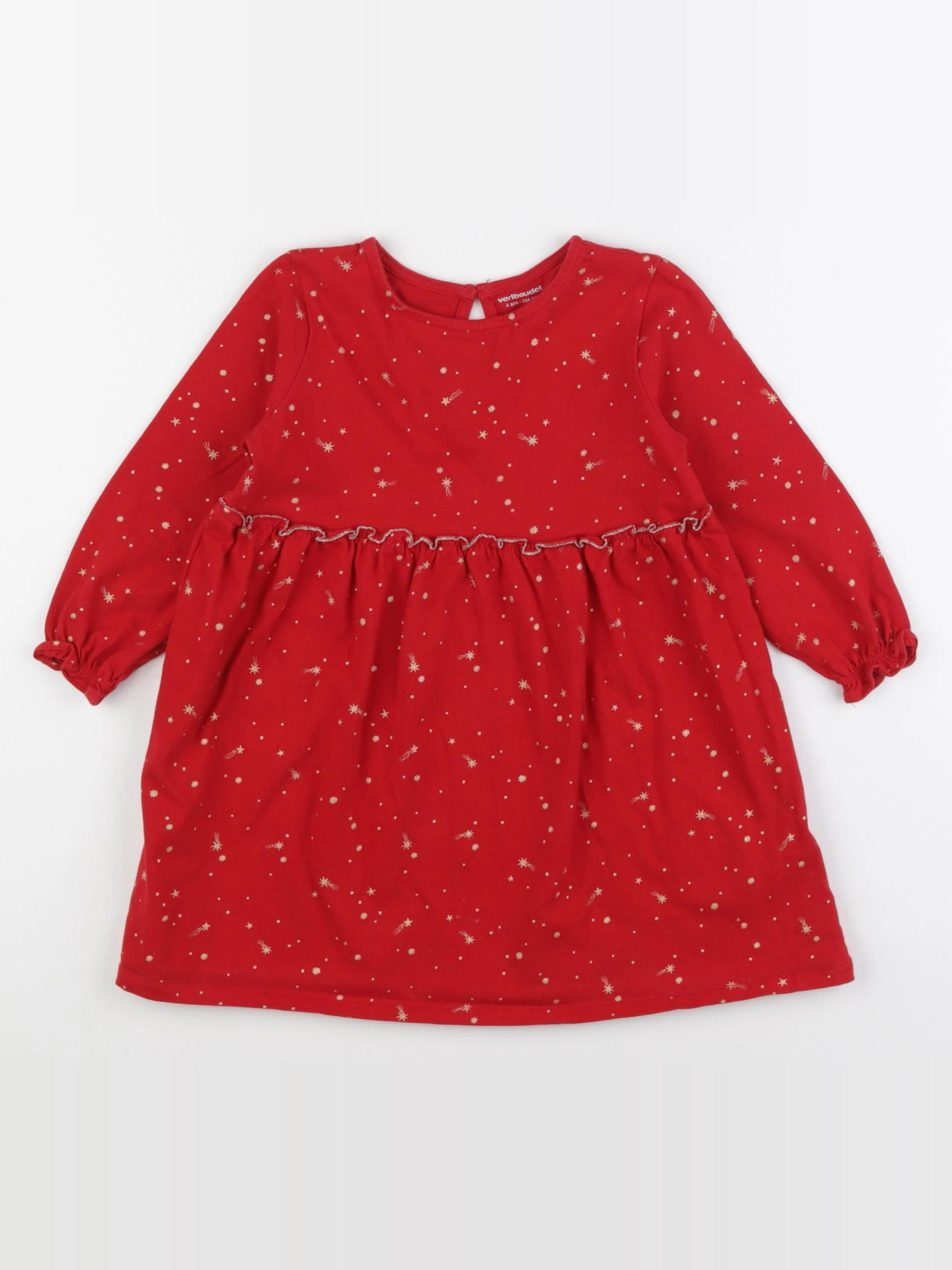 Vertbaudet - robe rouge - 4 ans
