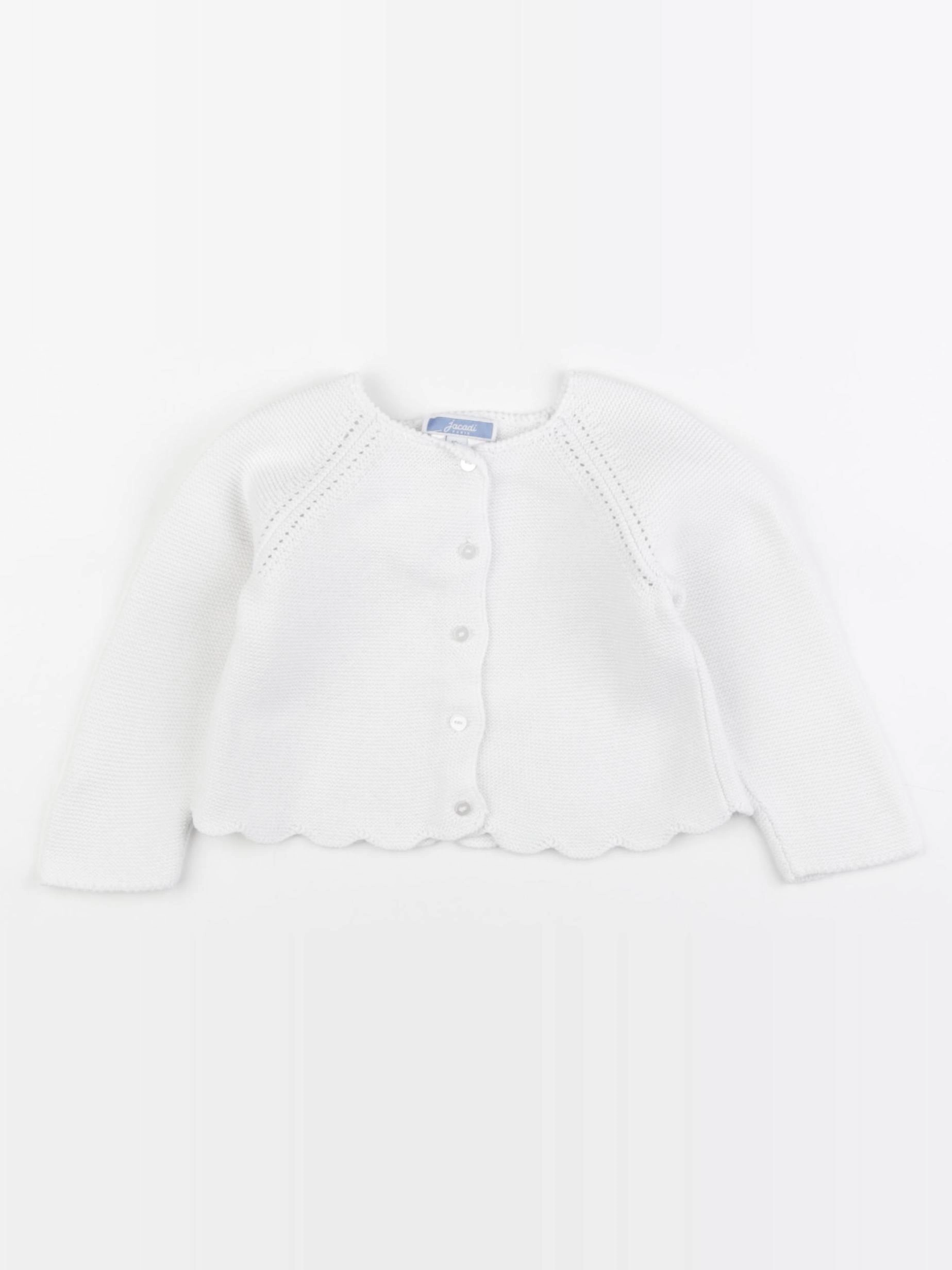 Jacadi - gilet blanc - 12 mois