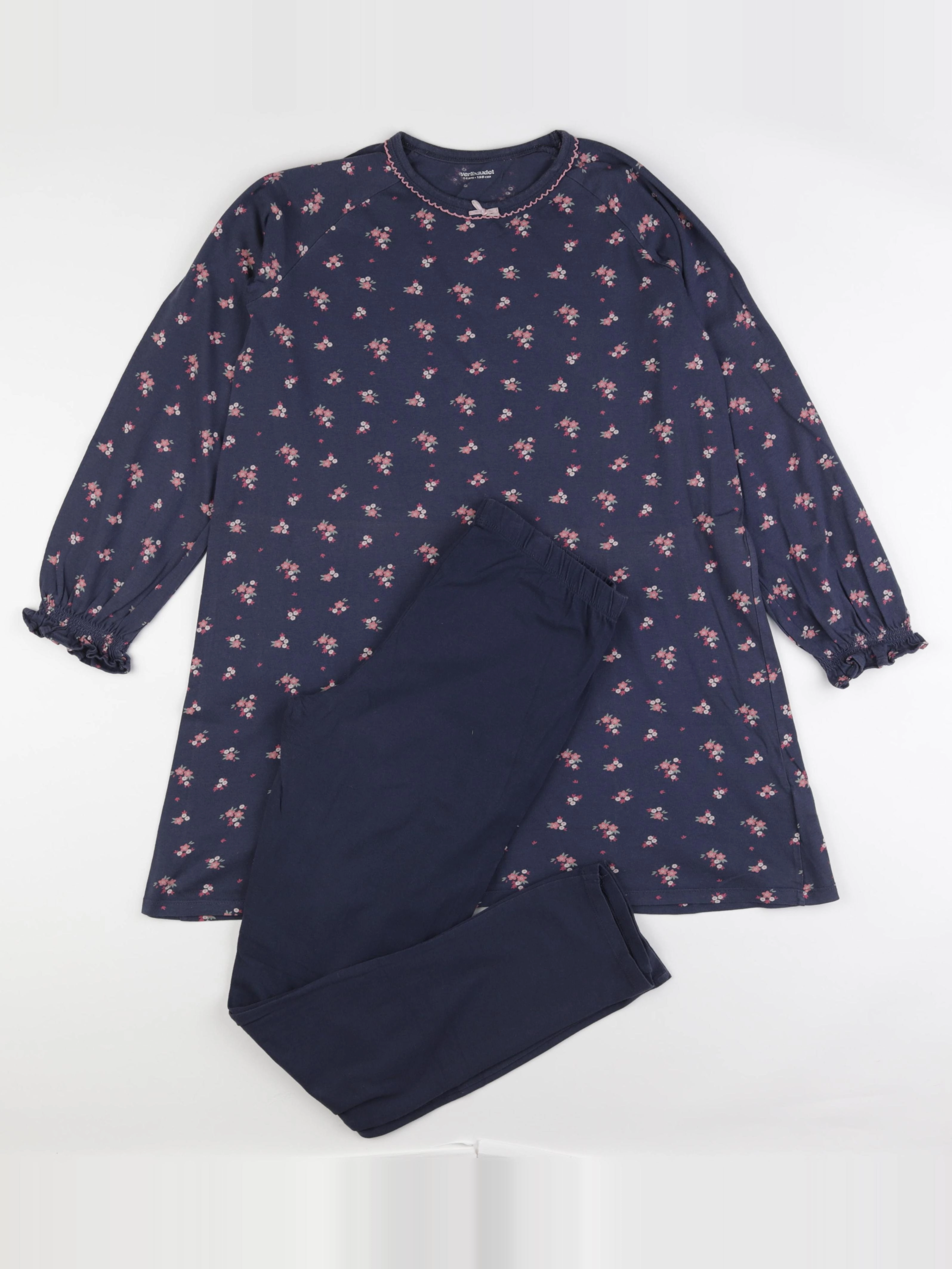 Vertbaudet - pyjama coton bleu - 14 ans