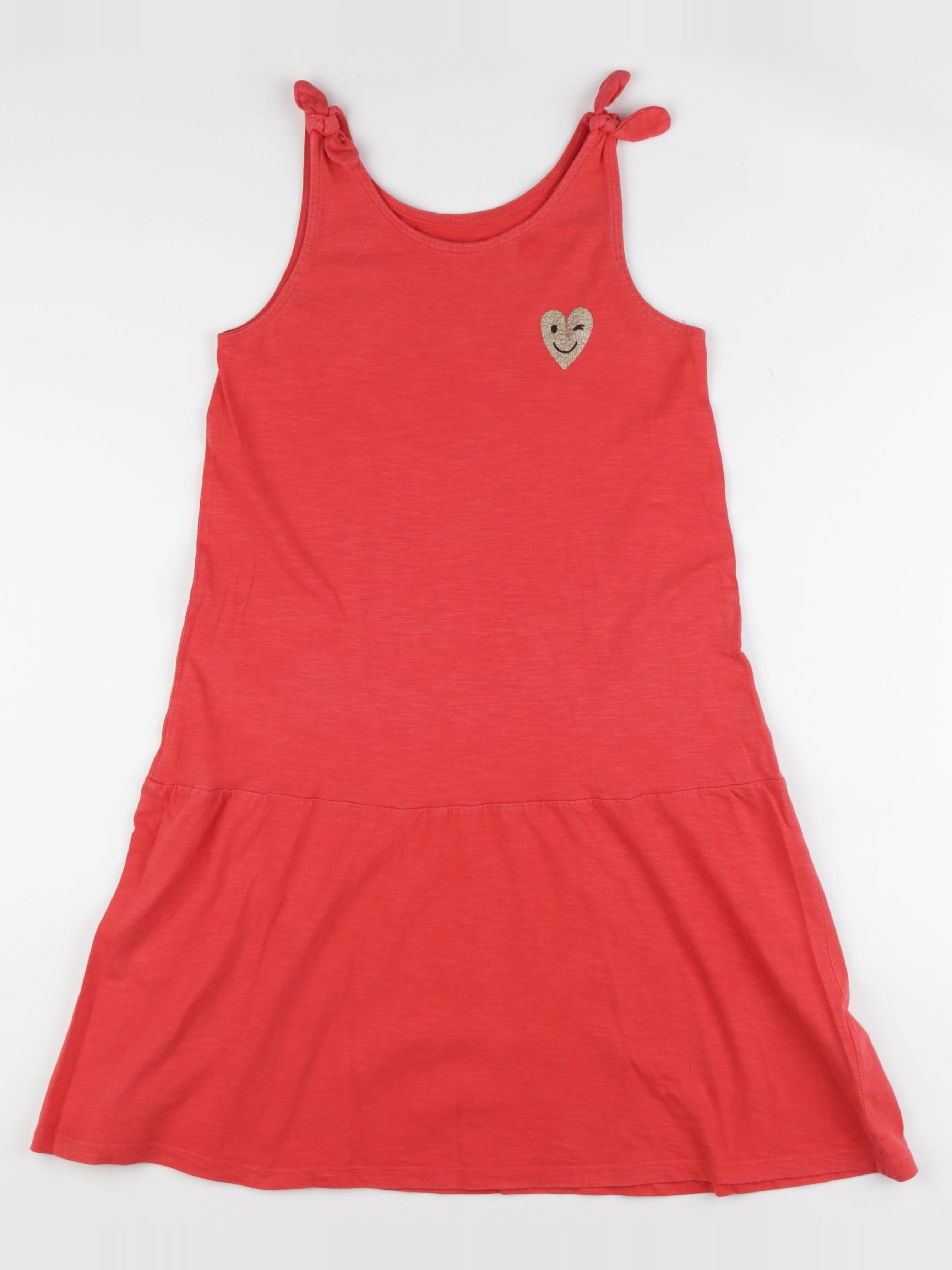 Vertbaudet - robe rouge, or - 12 ans