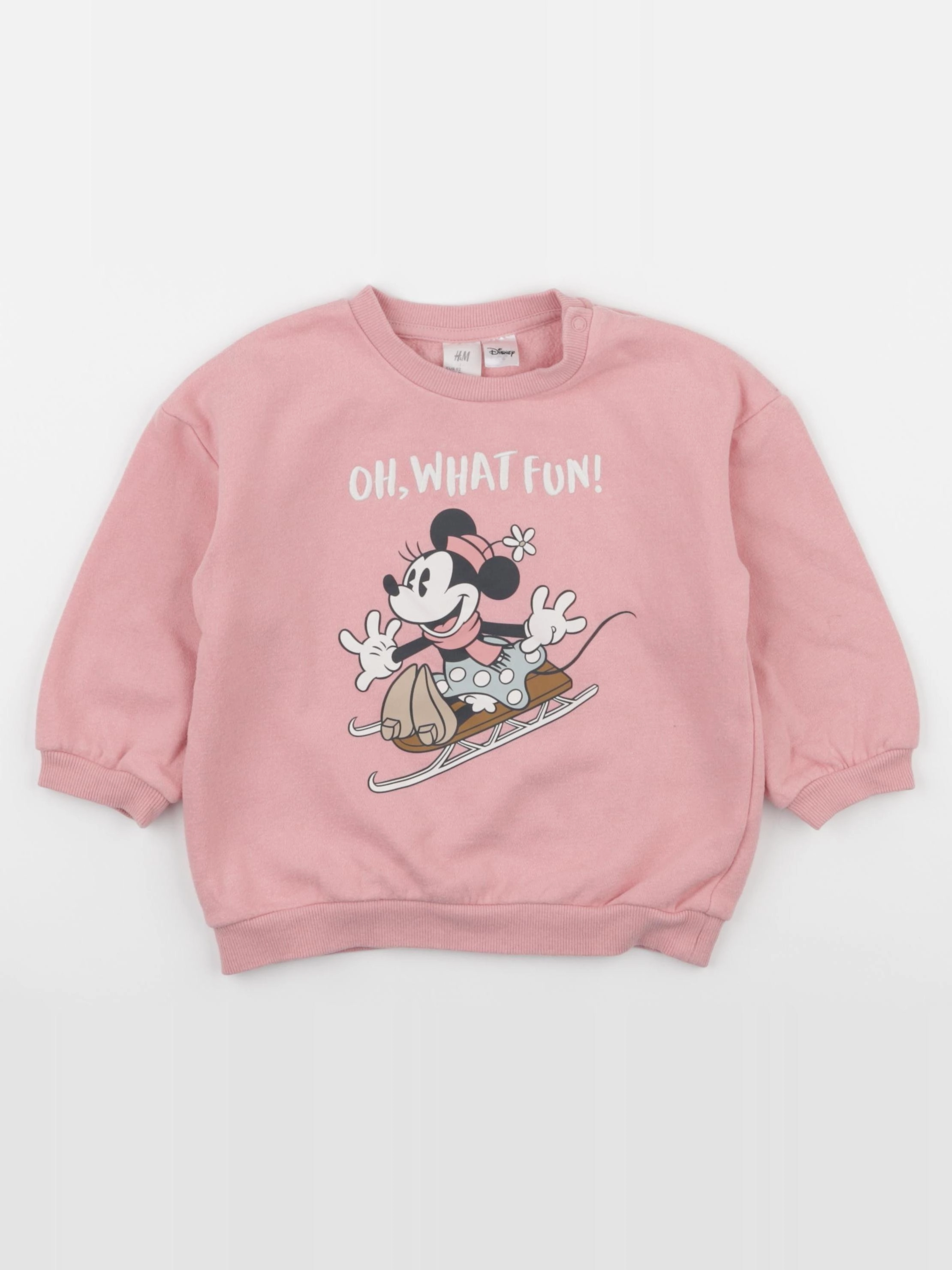 H&M - sweat rose - 18/24 mois