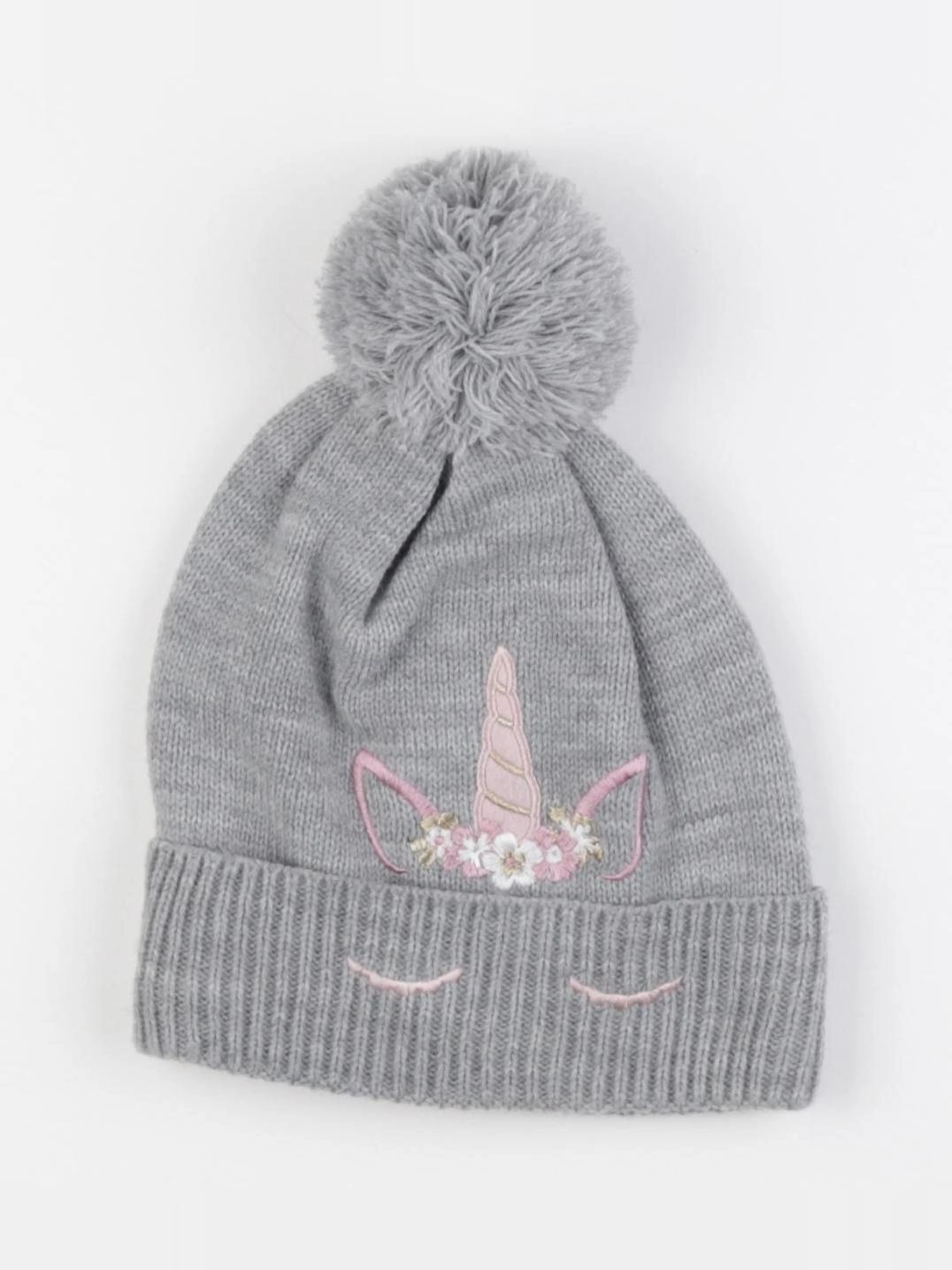 Vertbaudet - bonnet gris, or - 12/14 ans