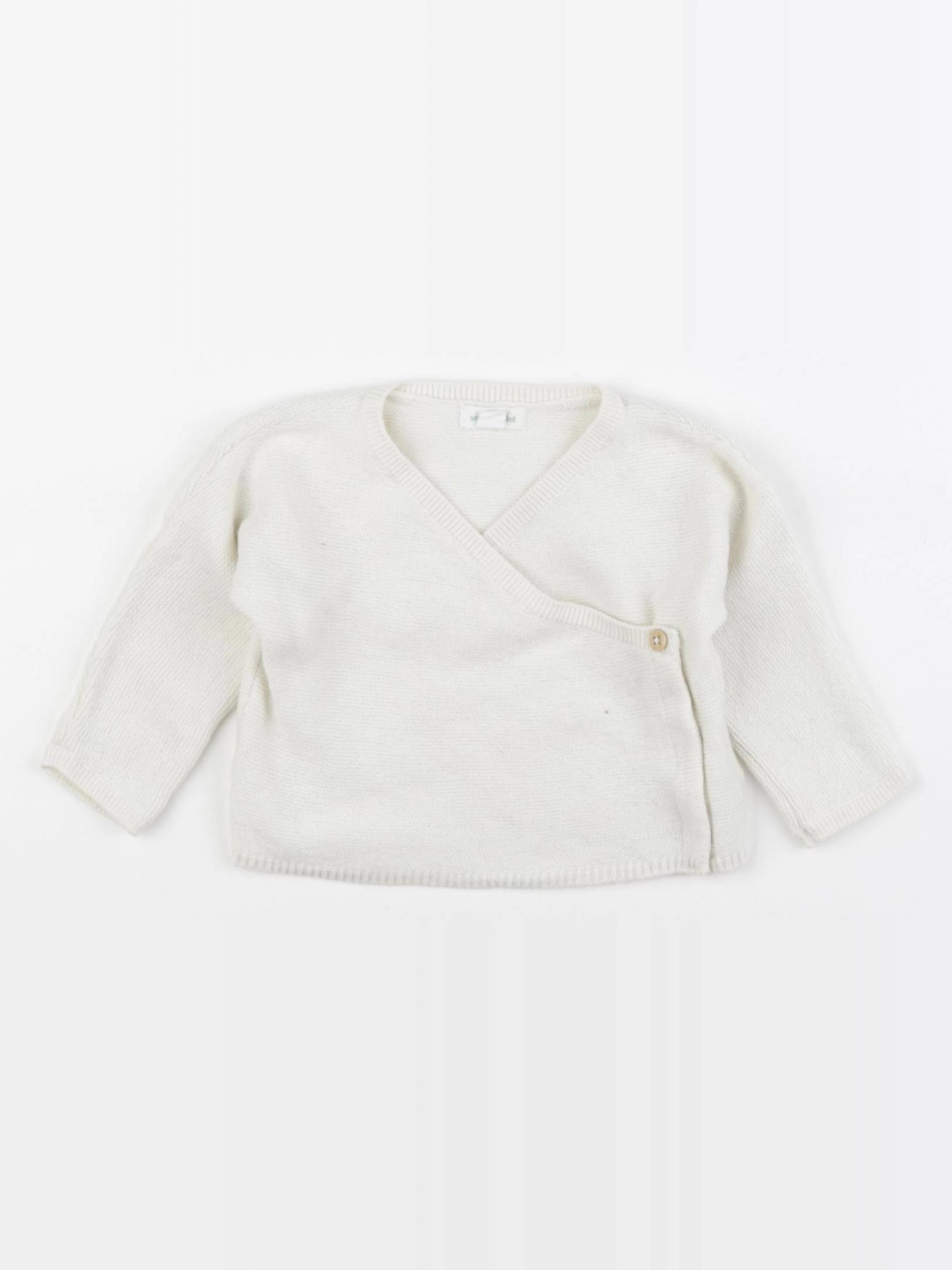 Vertbaudet - gilet blanc - 3 mois