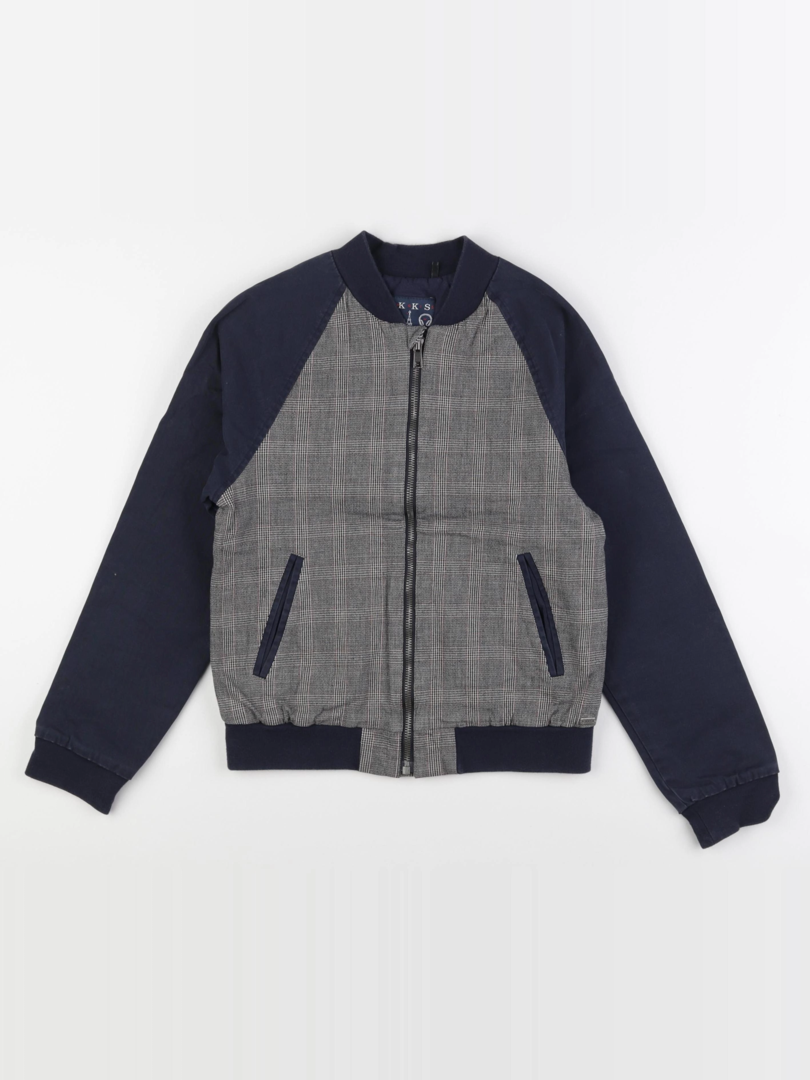 IKKS - veste imprimé au dos bleu, gris - 10 ans